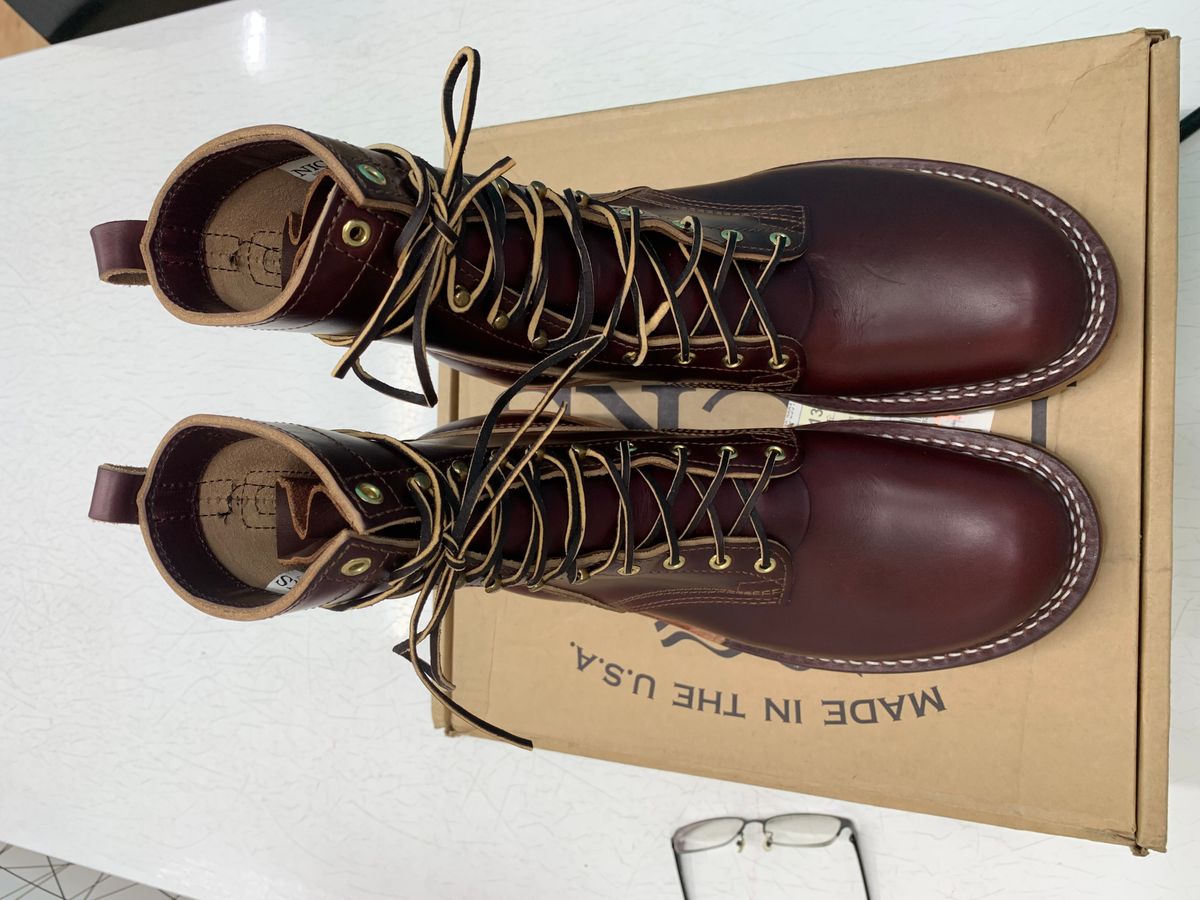 Photo by eggieman on October 1, 2025 of the Nicks MTO in Horween Color 8 Chromexcel.