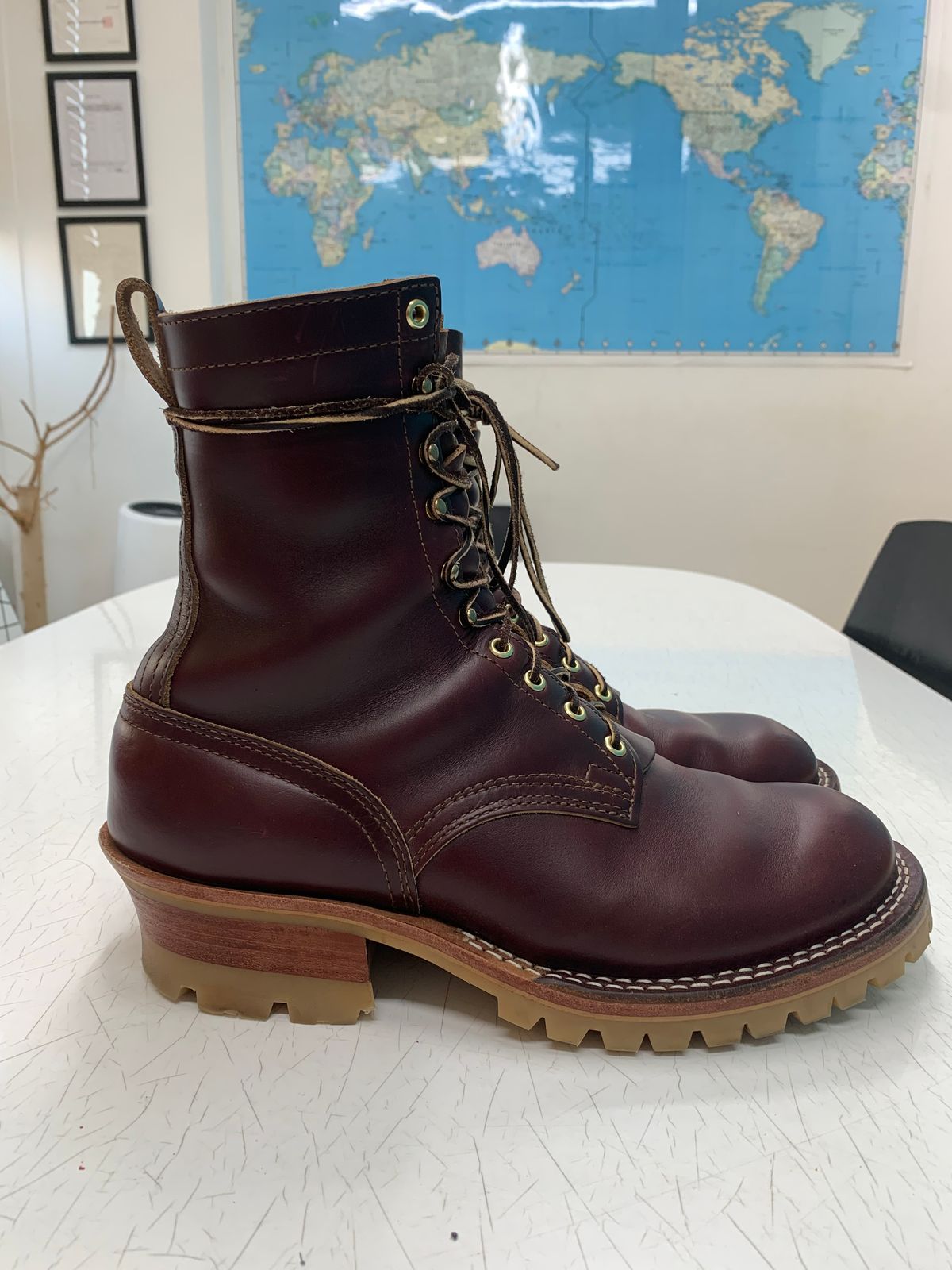 Photo by eggieman on November 5, 2025 of the Nicks MTO in Horween Color 8 Chromexcel.