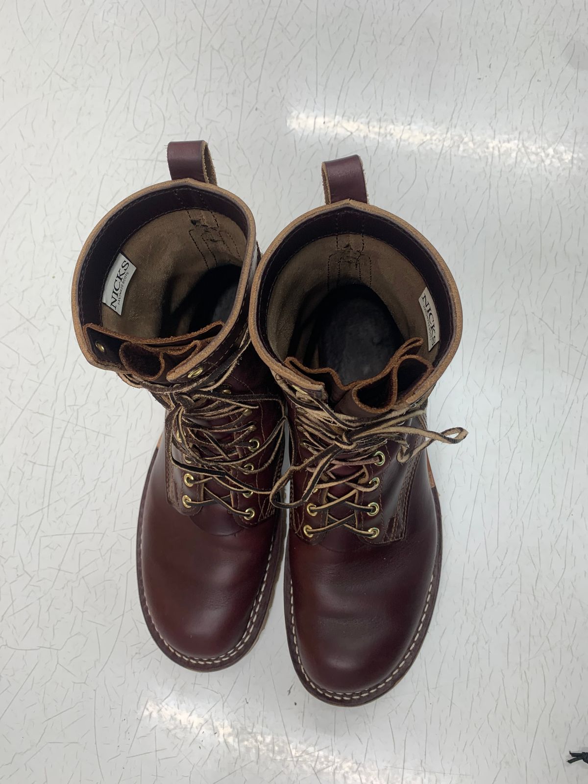 Photo by eggieman on November 5, 2025 of the Nicks MTO in Horween Color 8 Chromexcel.