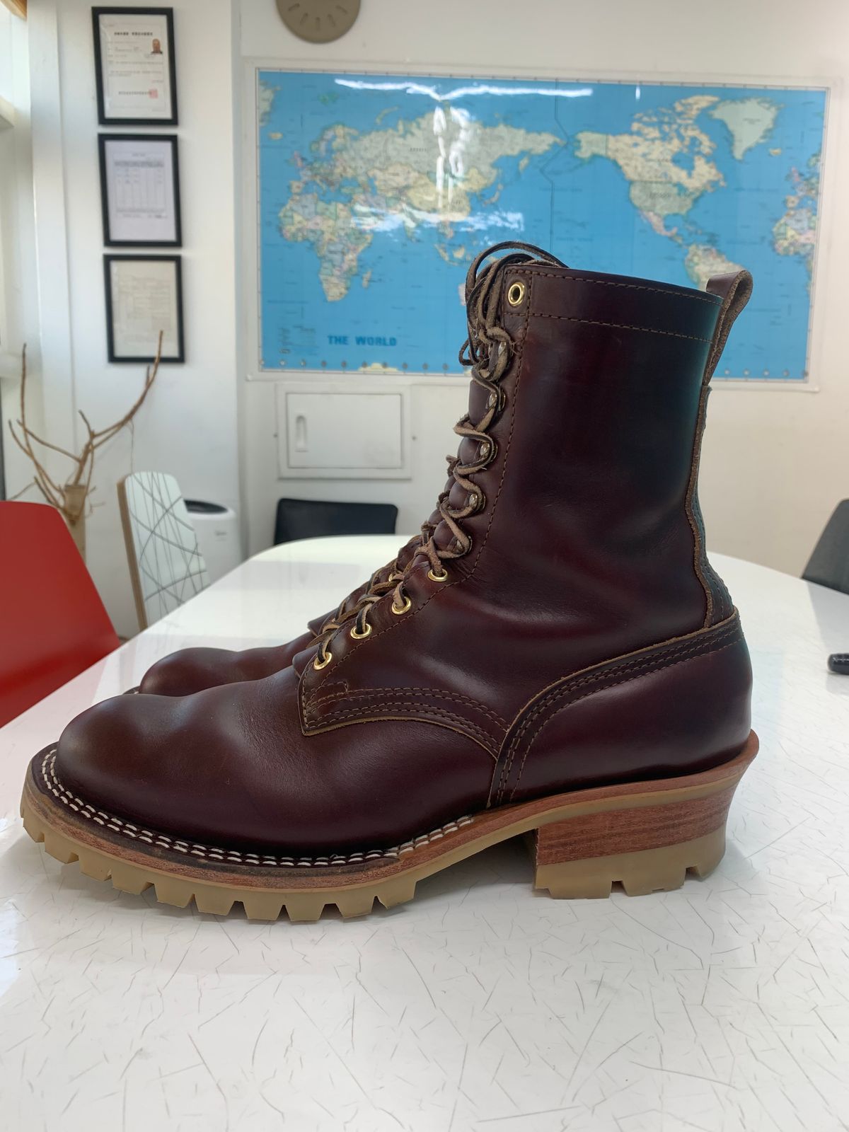 Photo by eggieman on December 3, 2025 of the Nicks MTO in Horween Color 8 Chromexcel.