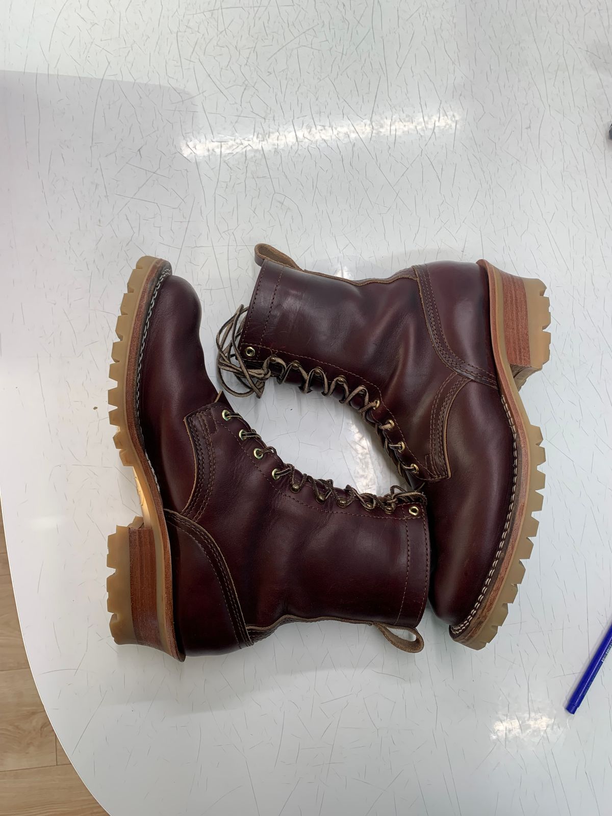 Photo by eggieman on December 3, 2025 of the Nicks MTO in Horween Color 8 Chromexcel.