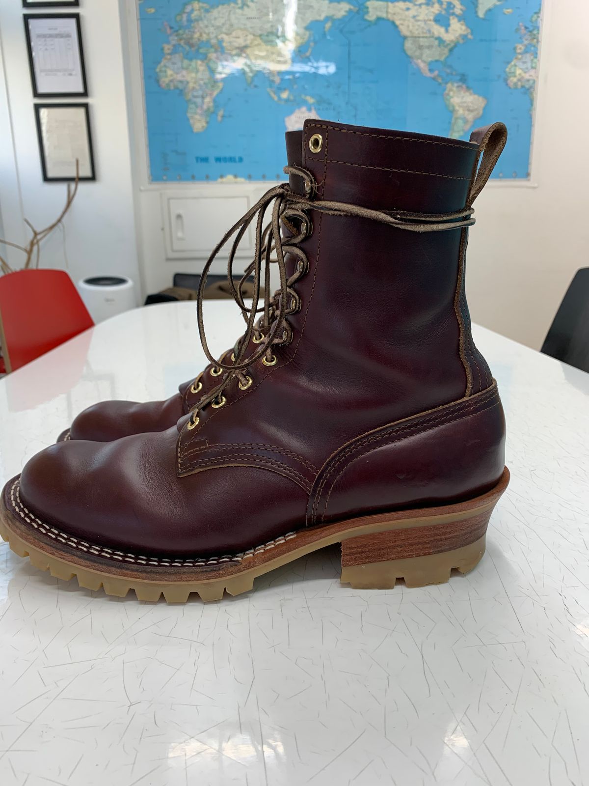 Photo by eggieman on February 3, 2026 of the Nicks MTO in Horween Color 8 Chromexcel.