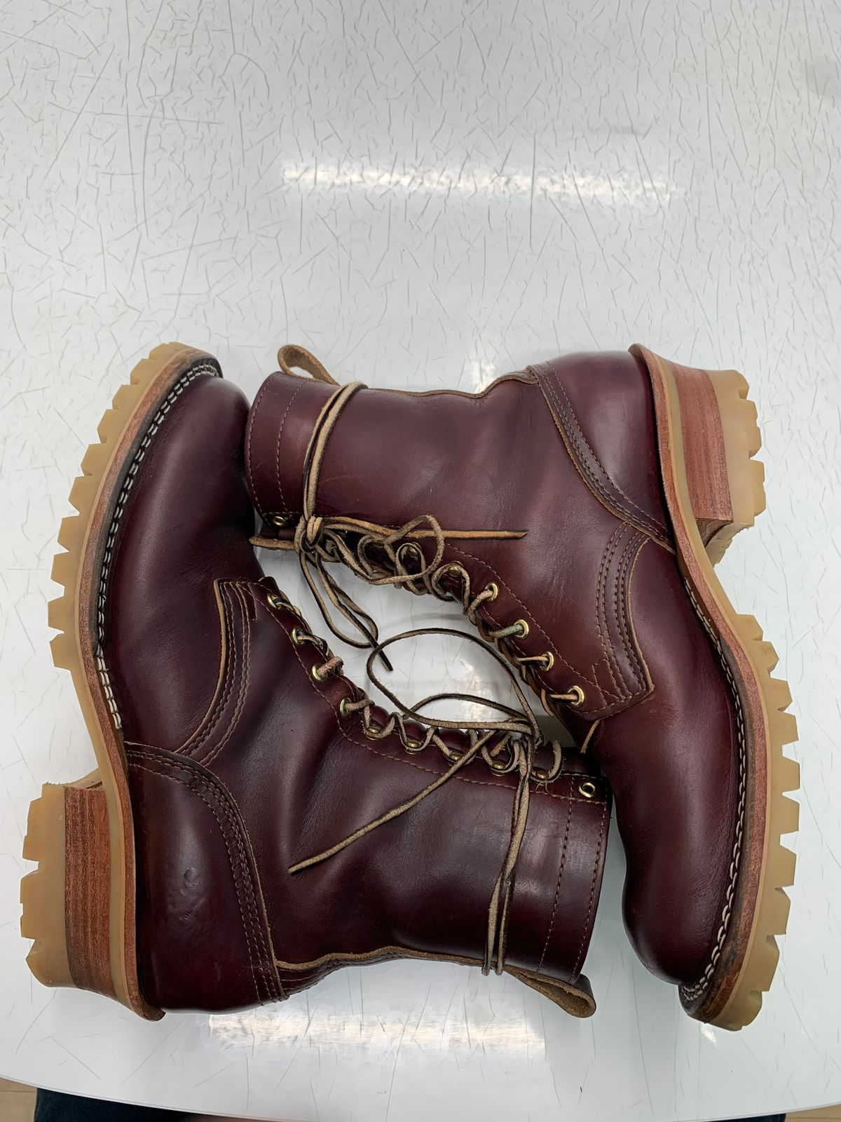 Photo by eggieman on February 3, 2026 of the Nicks MTO in Horween Color 8 Chromexcel.