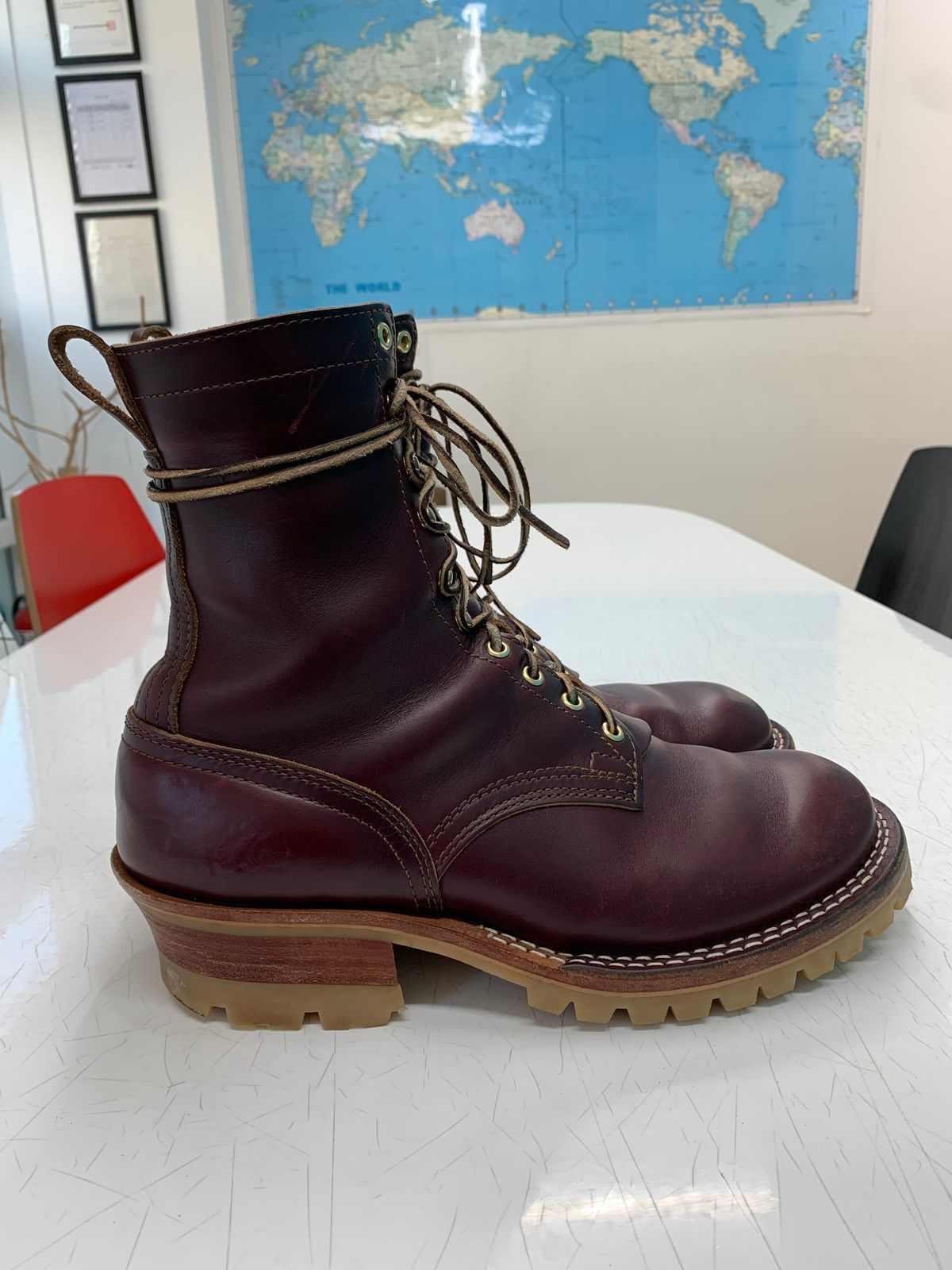 Photo by eggieman on February 3, 2026 of the Nicks MTO in Horween Color 8 Chromexcel.