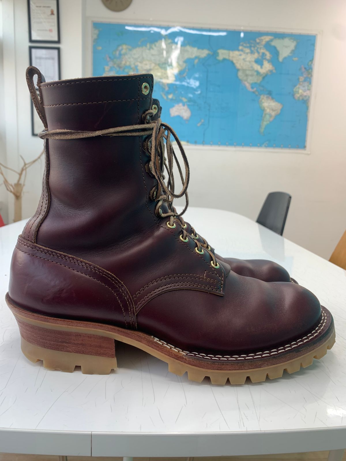Photo by eggieman on March 4, 2026 of the Nicks MTO in Horween Color 8 Chromexcel.