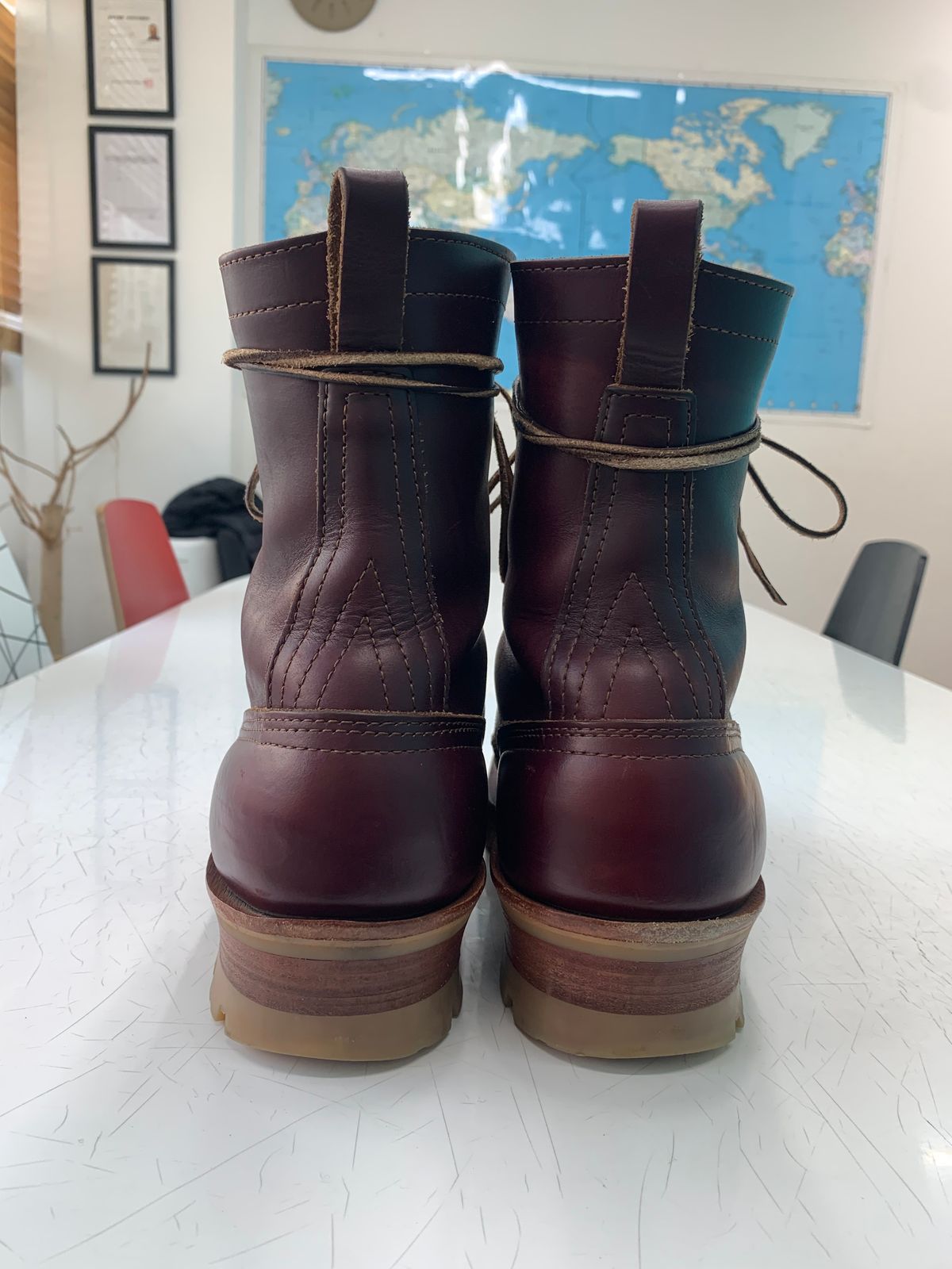Photo by eggieman on April 2, 2026 of the Nicks MTO in Horween Color 8 Chromexcel.