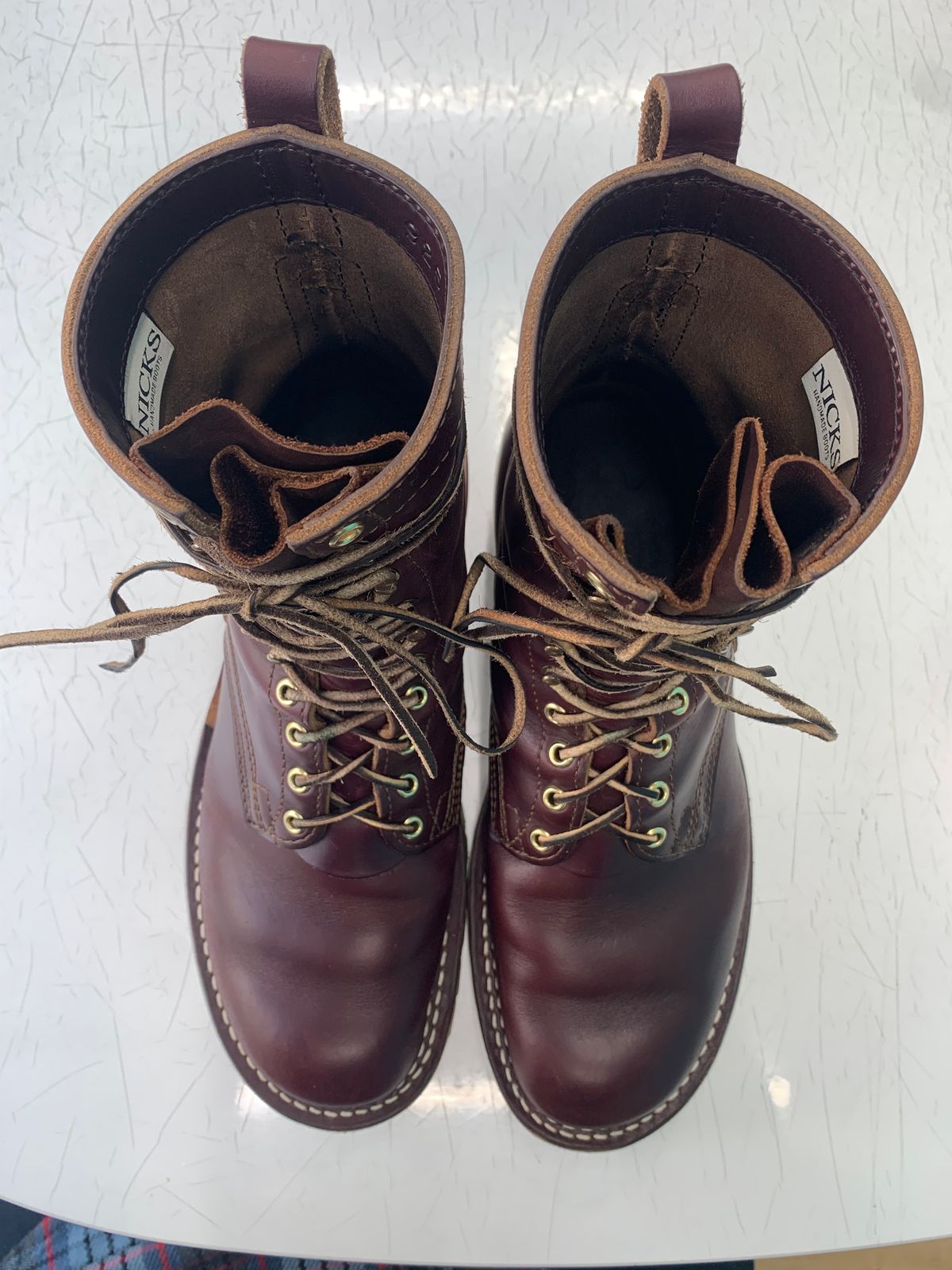 Photo by eggieman on April 2, 2026 of the Nicks MTO in Horween Color 8 Chromexcel.
