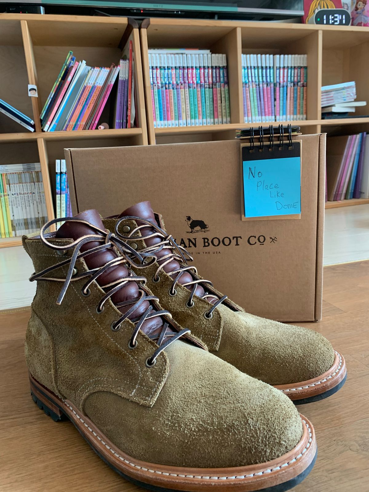 Photo by eggieman on November 2, 2022 of the Truman Service Boot in Tasman Leather Group Coyote Roughout.
