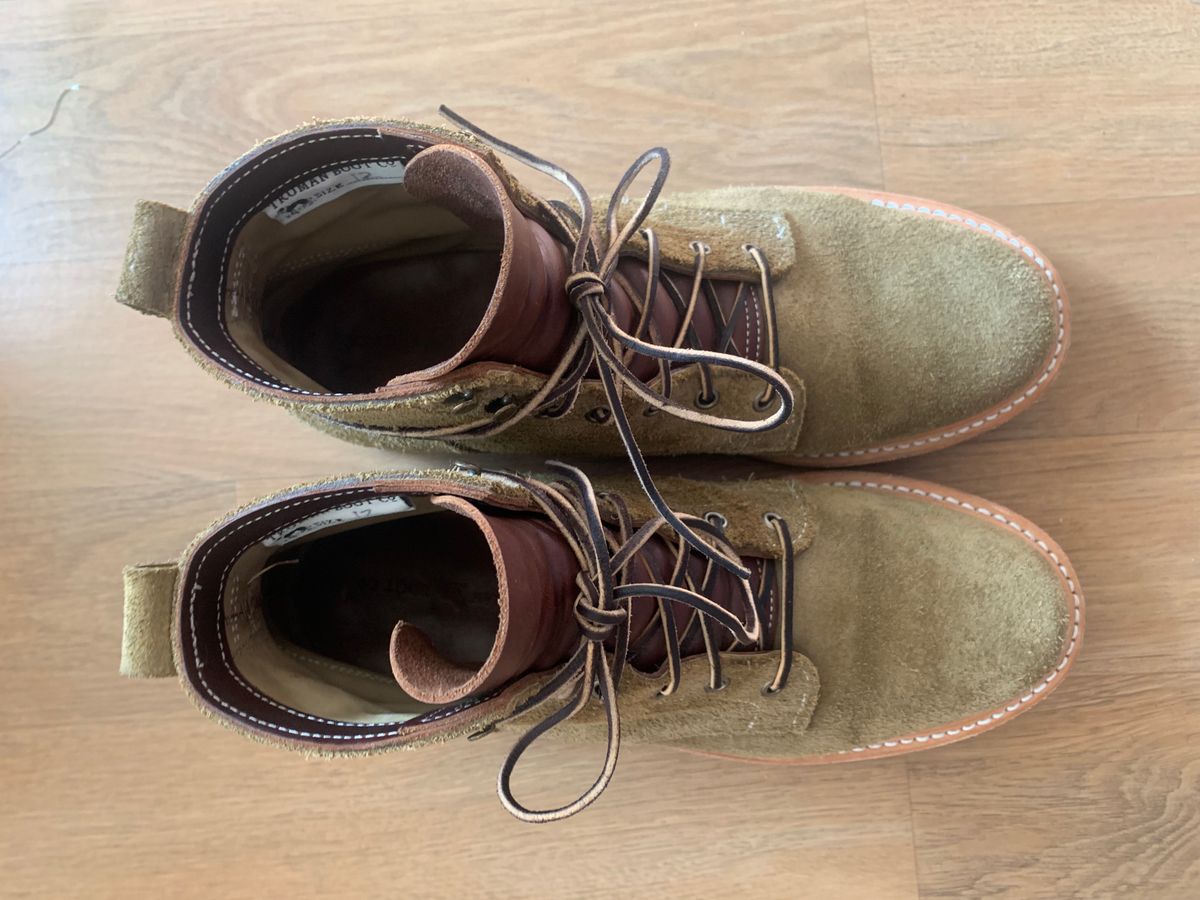 Photo by eggieman on December 5, 2022 of the Truman Service Boot in Tasman Leather Group Coyote Roughout.