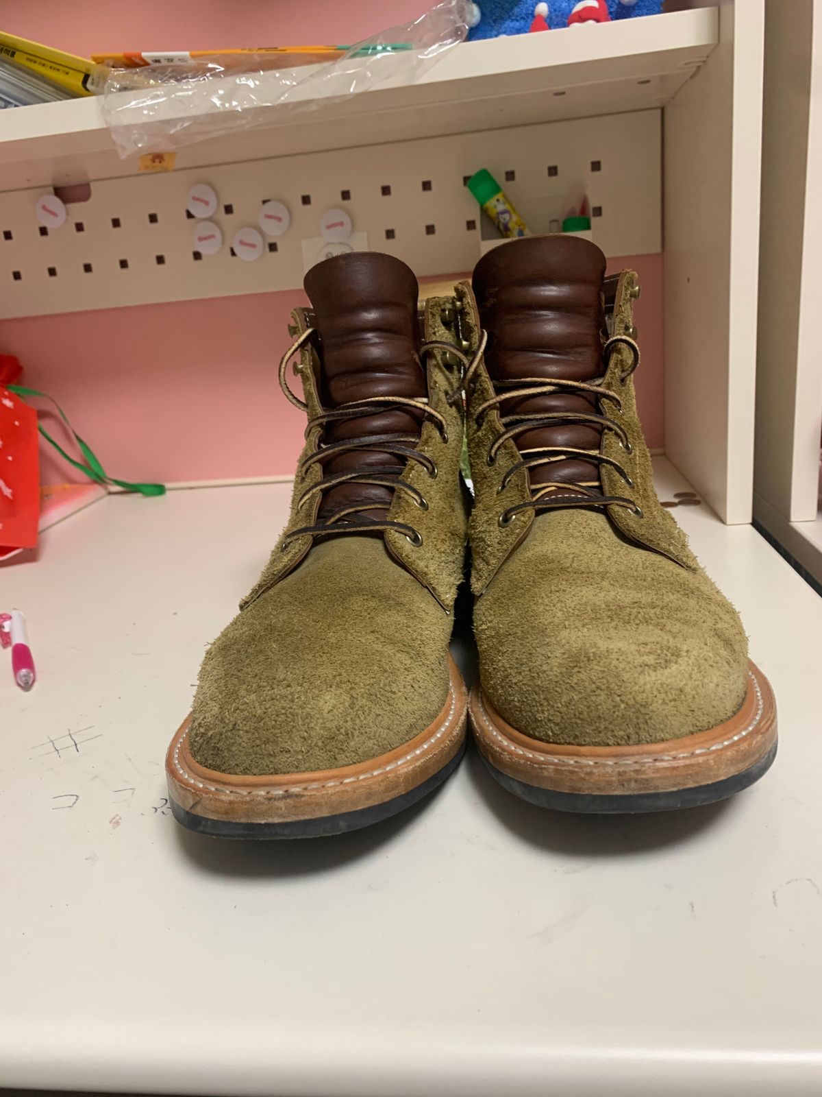 Photo by eggieman on February 5, 2023 of the Truman Service Boot in Tasman Leather Group Coyote Roughout.