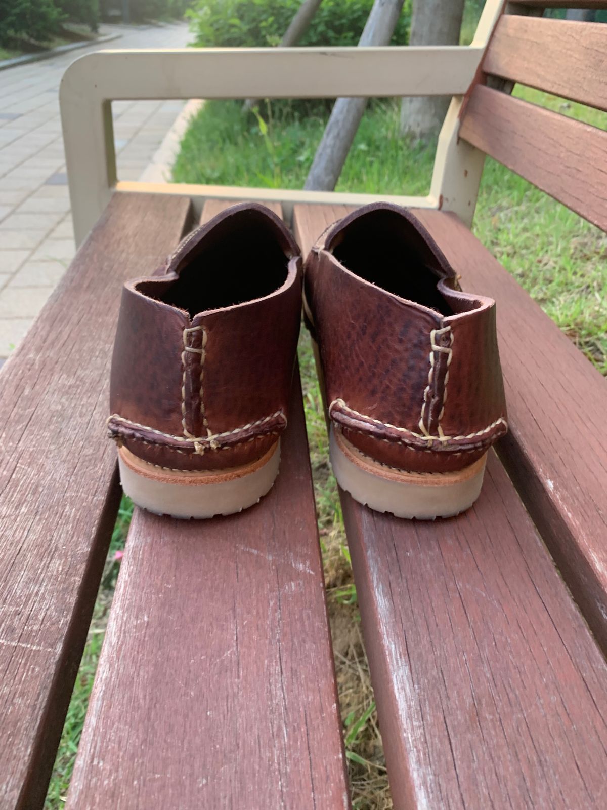 Photo by eggieman on May 20, 2023 of the Rancourt & Co. Unlisted Model in Horween Brown Chromepak.