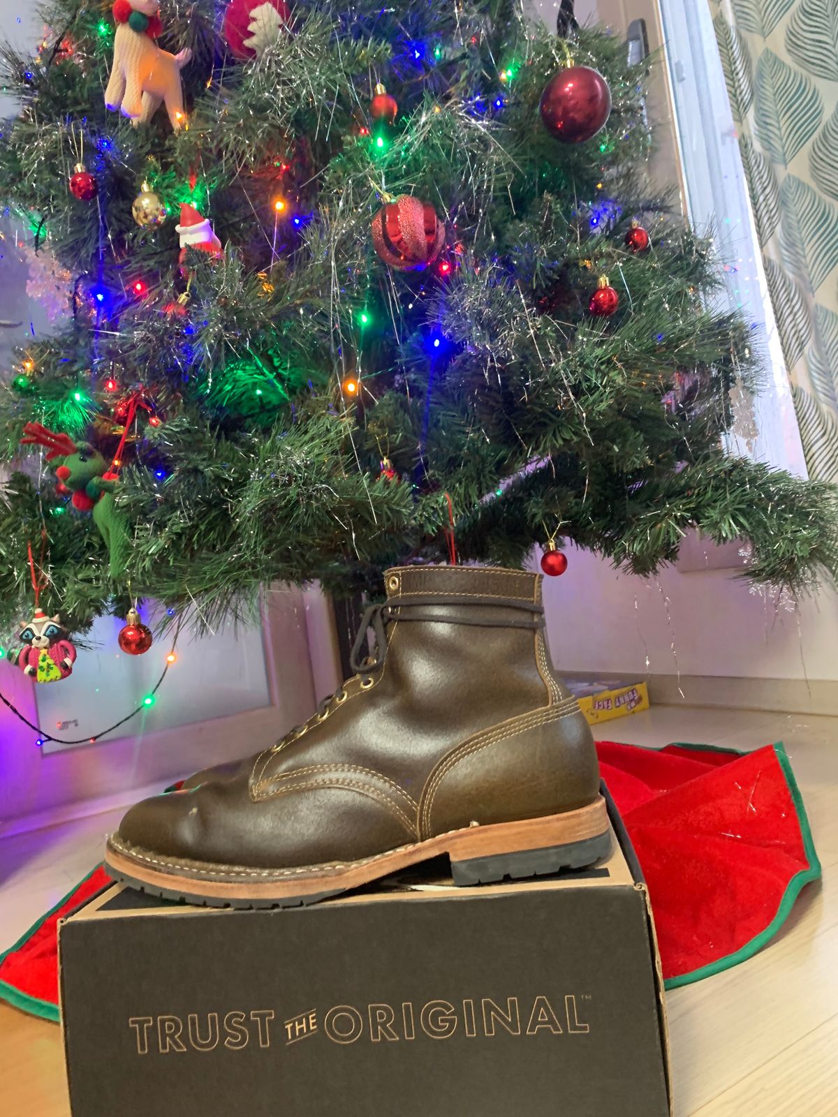 Photo by eggieman on December 5, 2023 of the White's MP-Sherman Plain Toe in Horween Olive Waxed Flesh.