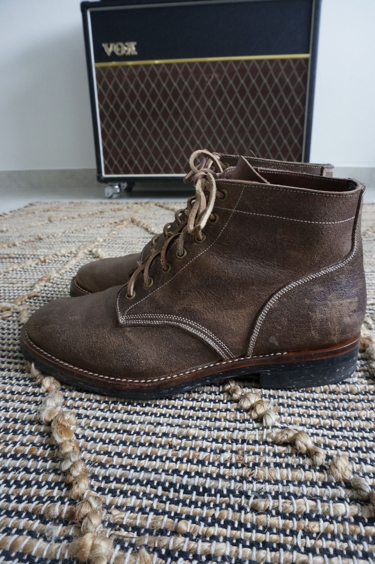 Photo by bbertens on November 5, 2022 of the Onderhoud SVC01 Boondocker in Horween Marine Field Roughout.