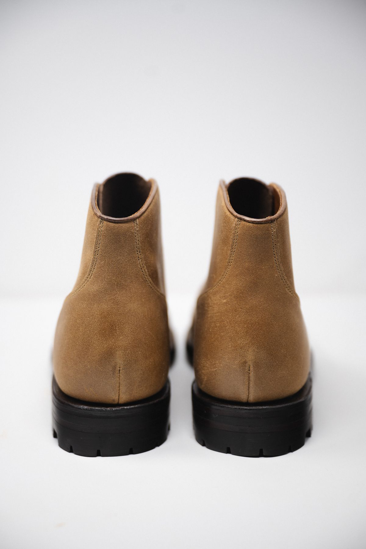 Photo by ccasenhiser on October 6, 2024 of the Grant Stone Garrison Boot in C.F. Stead Natural Waxy Commander Suede.