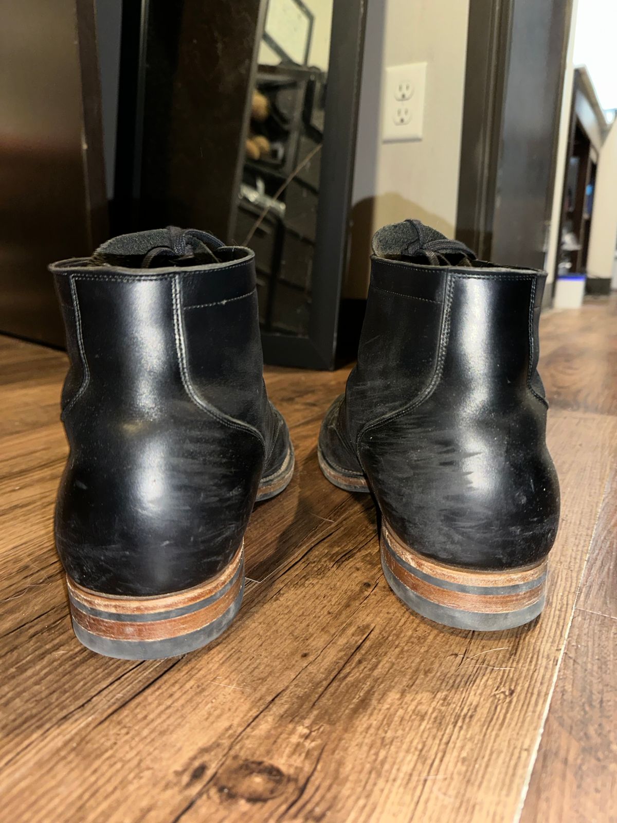 Photo by _cryptid_jack on December 2, 2024 of the Viberg Service Boot in Horween Black Chromexcel.