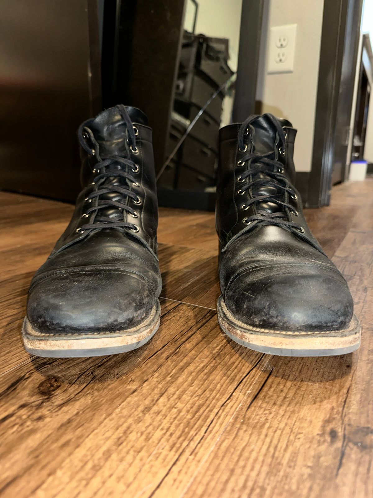 Photo by _cryptid_jack on December 2, 2024 of the Viberg Service Boot in Horween Black Chromexcel.