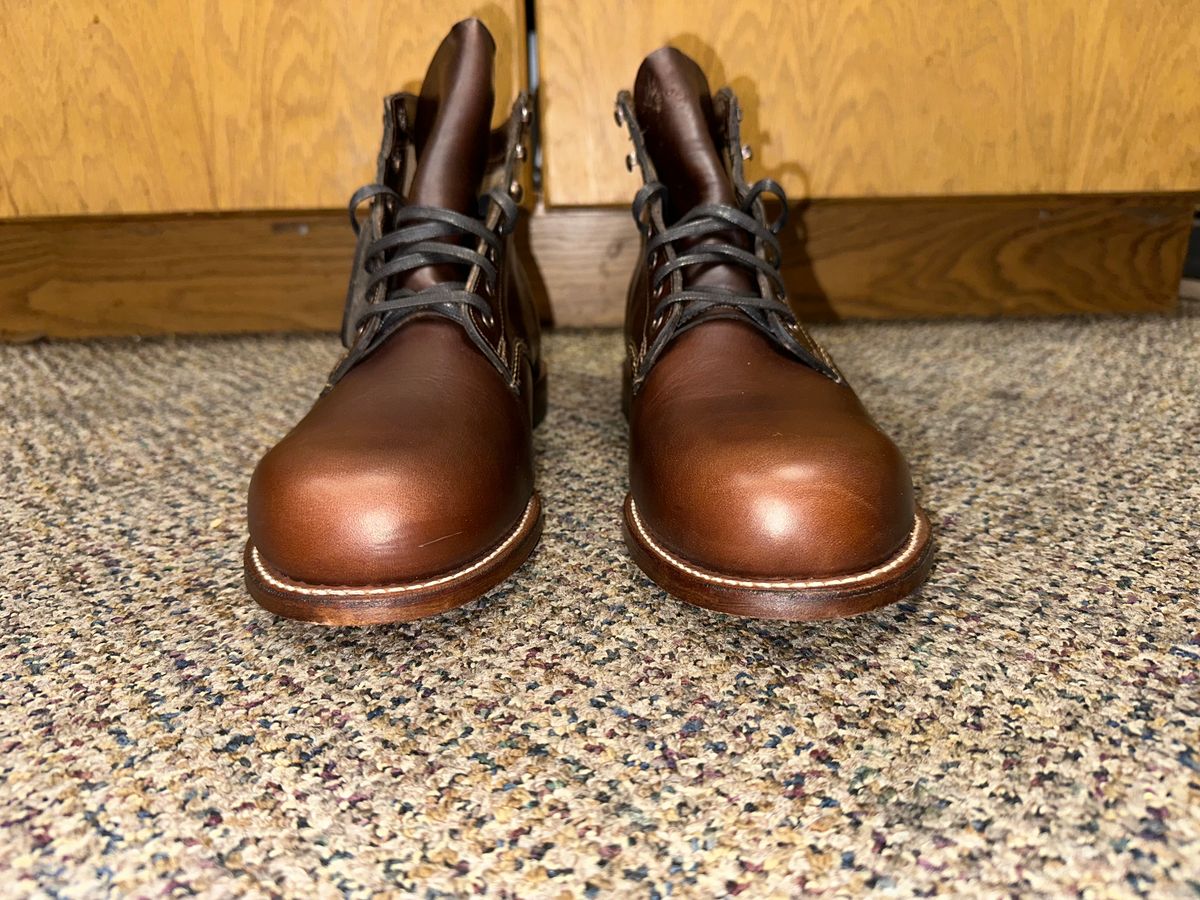 Photo by _cryptid_jack on July 2, 2025 of the Wolverine 1000 Mile Plain-Toe Boot in Horween Brown Chromexcel.