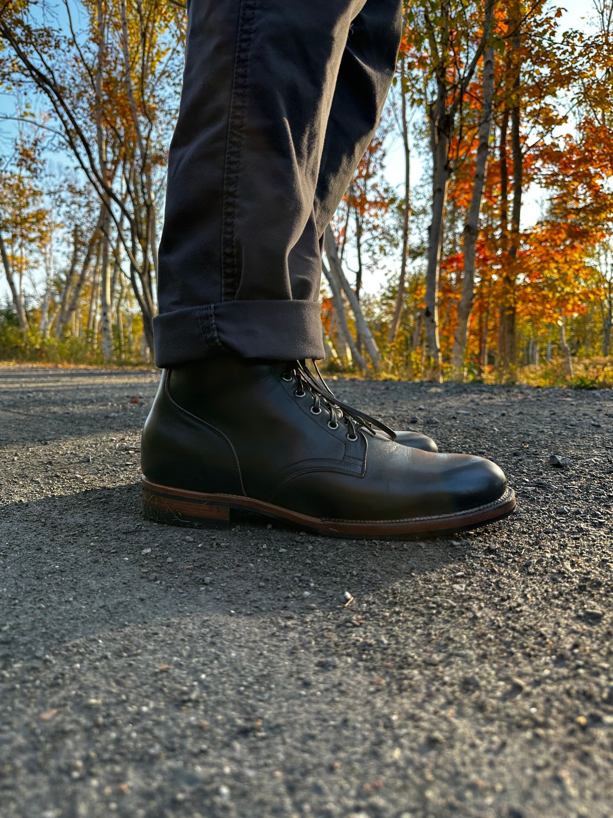 Photo by cjhill1 on October 19, 2024 of the Viberg Service Boot in Horween Black Chromexcel.