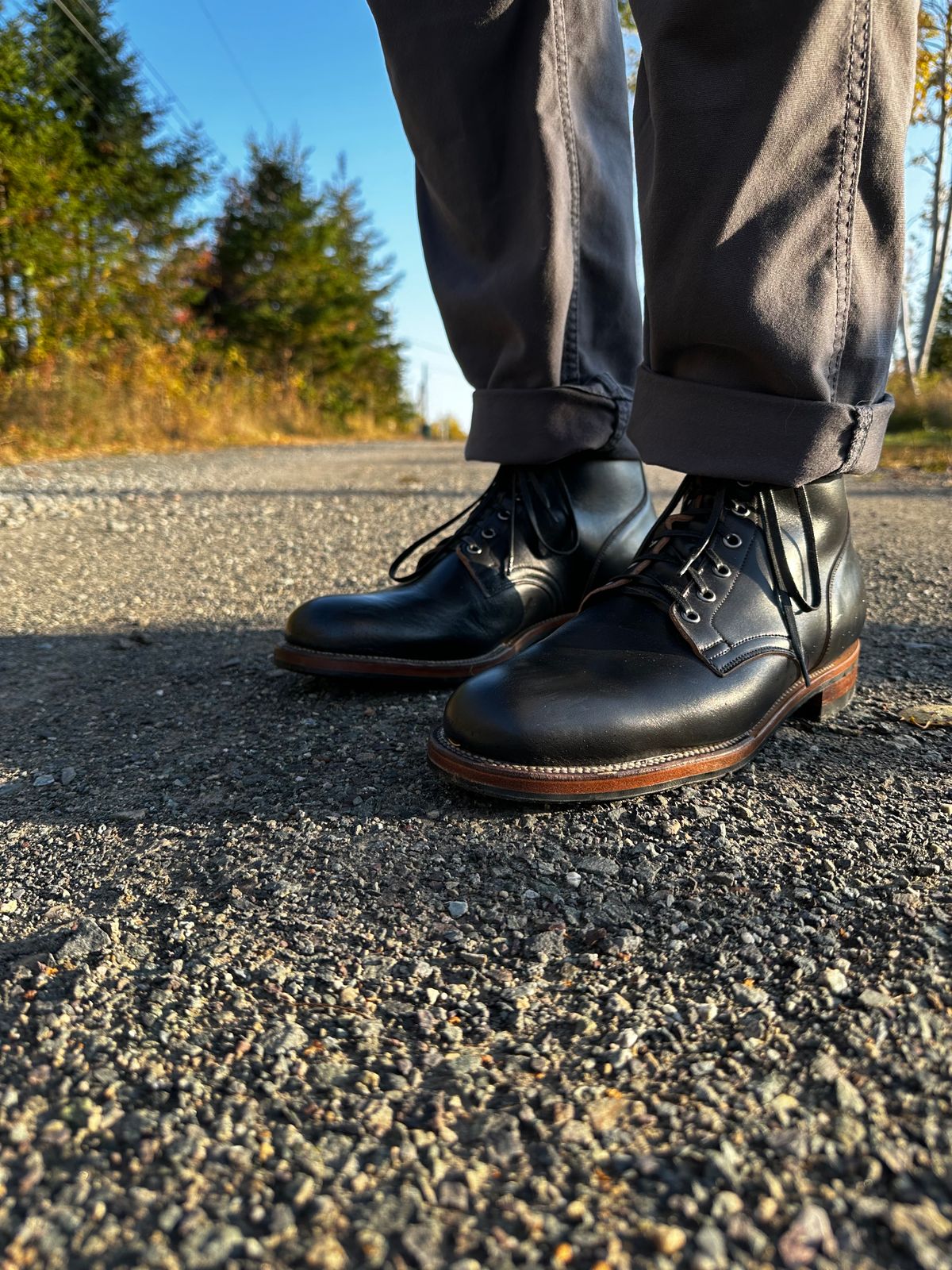Photo by cjhill1 on October 19, 2024 of the Viberg Service Boot in Horween Black Chromexcel.