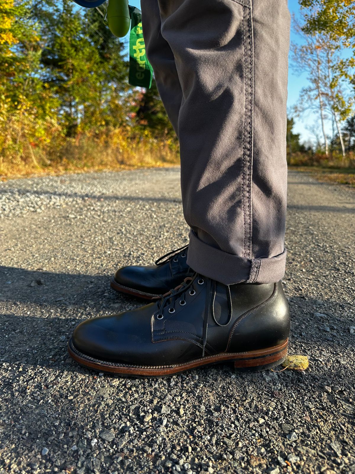 Photo by cjhill1 on October 19, 2024 of the Viberg Service Boot in Horween Black Chromexcel.