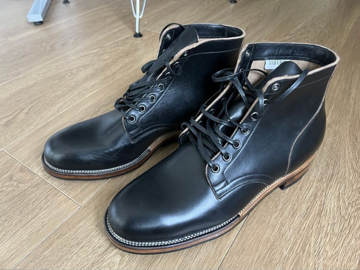 Photo by cjhill1 on October 15, 2024 of the Viberg Service Boot in Horween Black Chromexcel.