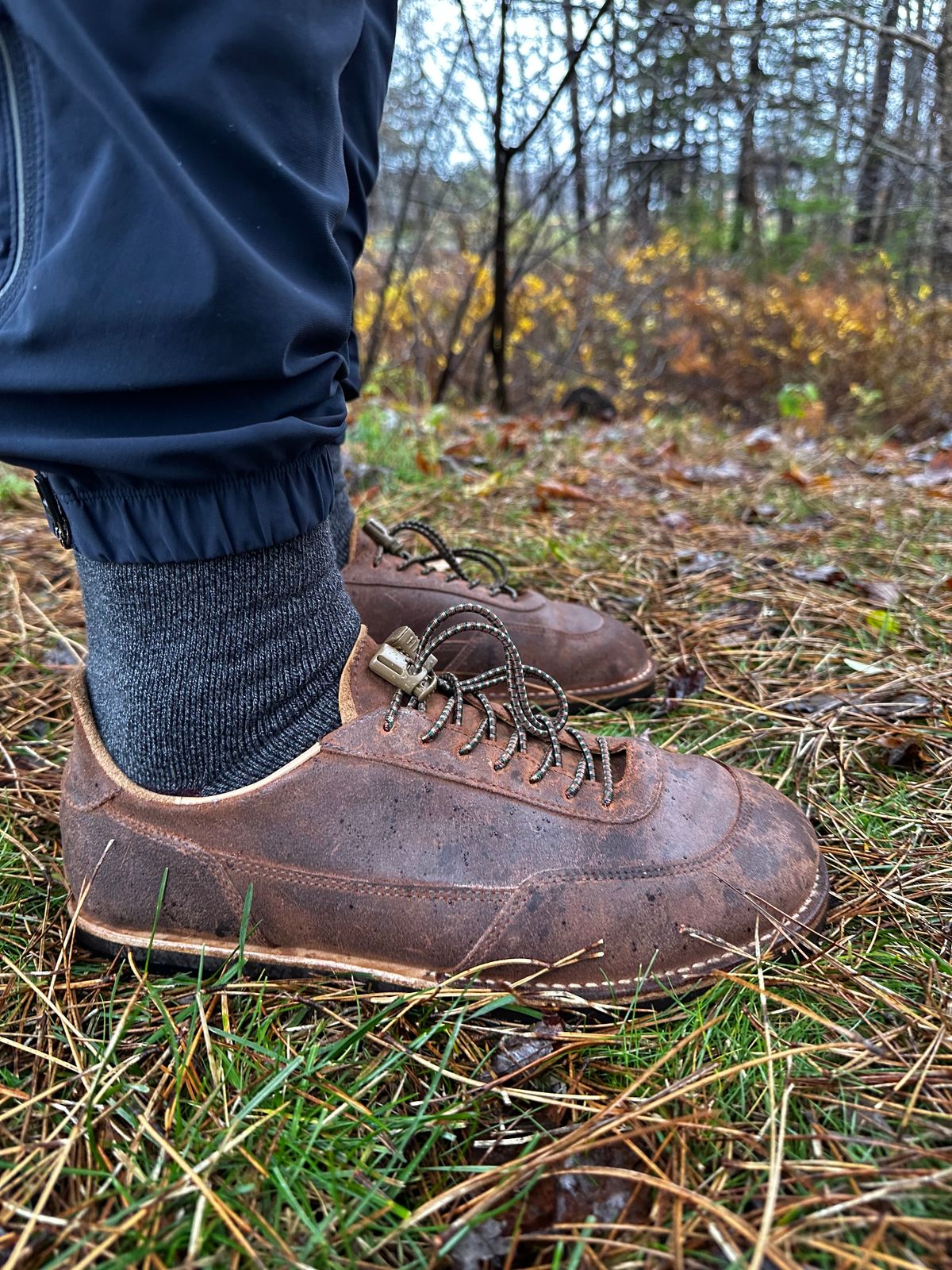Photo by cjhill1 on November 23, 2024 of the Turriff Functional Footwear C-01 Anatomical Outdoor Trail Shoe in C.F. Stead Prairie Waxy Commander Suede.