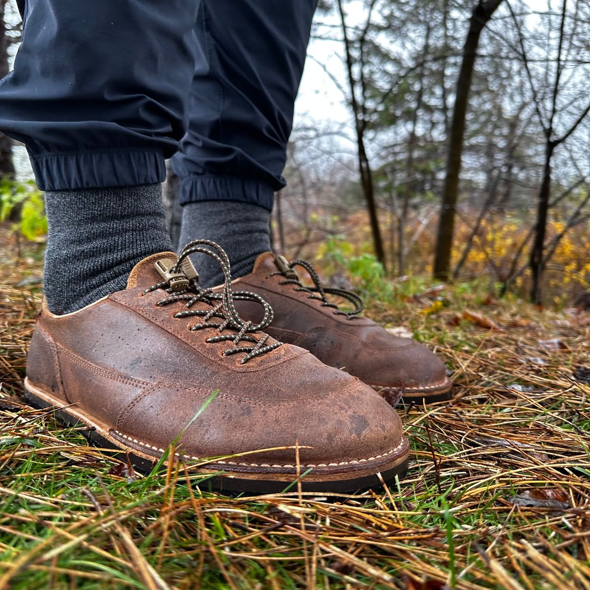 Photo by cjhill1 on November 23, 2024 of the Turriff Functional Footwear C-01 Anatomical Outdoor Trail Shoe in C.F. Stead Prairie Waxy Commander Suede.