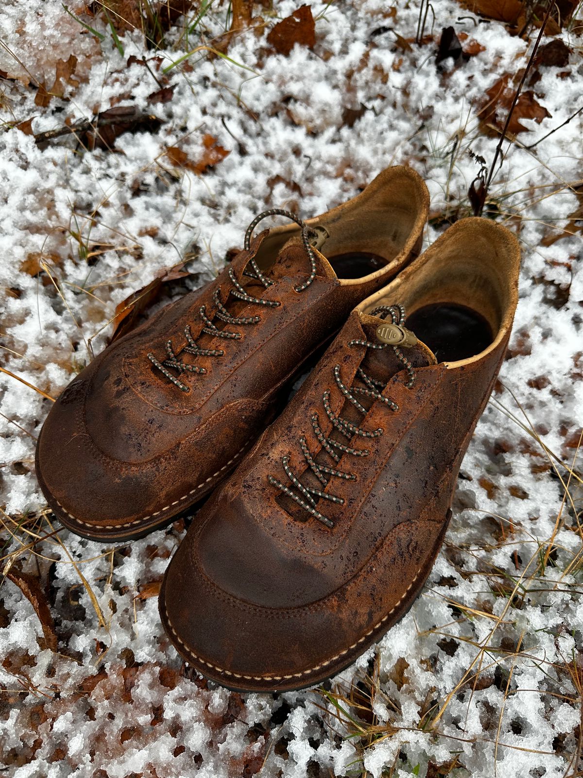 Photo by cjhill1 on December 8, 2024 of the Turriff Functional Footwear C-01 Anatomical Outdoor Trail Shoe in C.F. Stead Prairie Waxy Commander Suede.