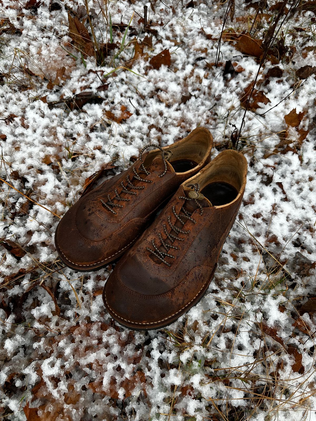 Photo by cjhill1 on December 8, 2024 of the Turriff Functional Footwear C-01 Anatomical Outdoor Trail Shoe in C.F. Stead Prairie Waxy Commander Suede.