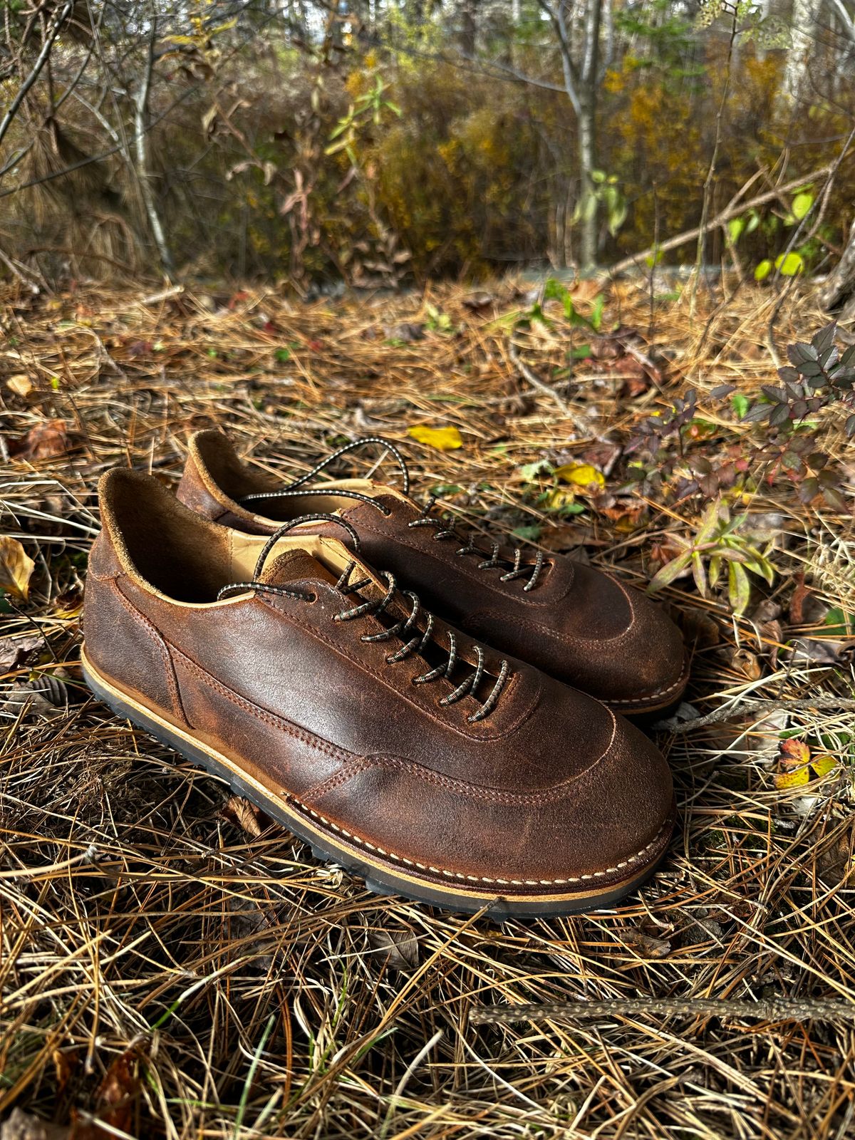 Photo by cjhill1 on November 21, 2024 of the Turriff Functional Footwear C-01 Anatomical Outdoor Trail Shoe in C.F. Stead Prairie Waxy Commander Suede.