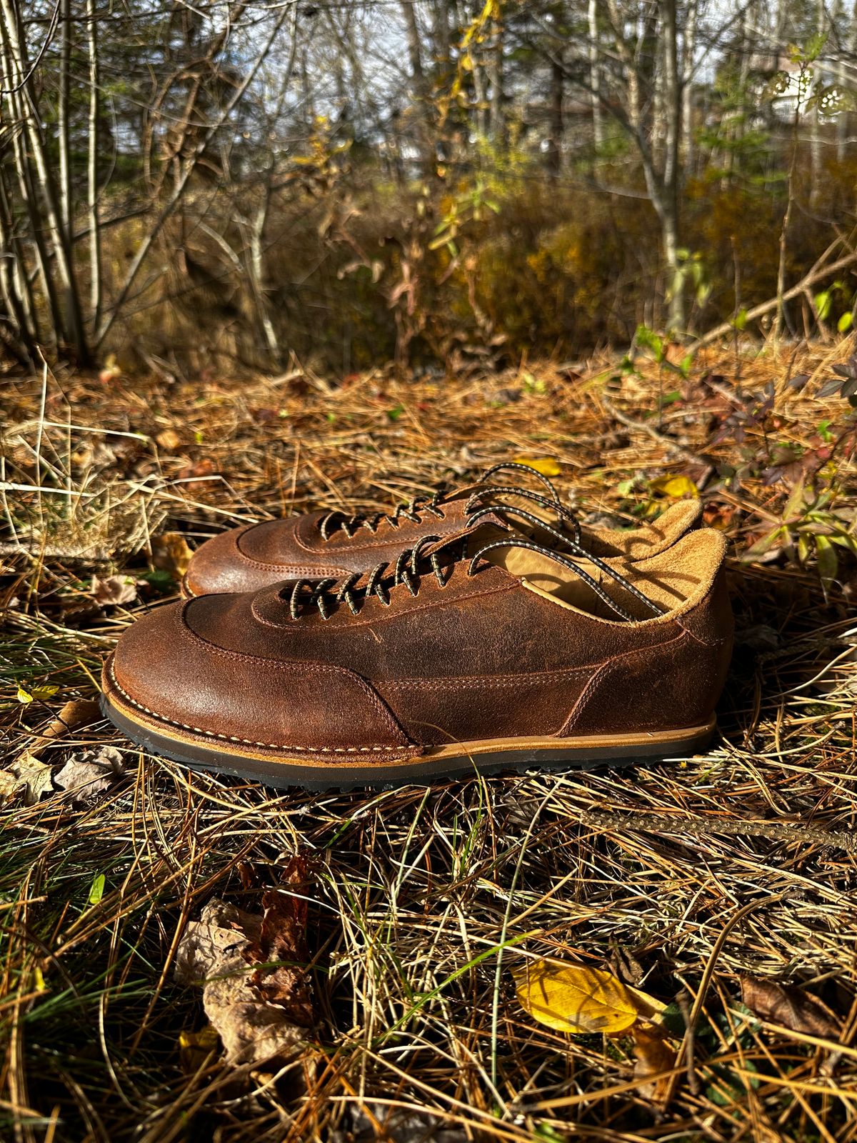 Photo by cjhill1 on November 21, 2024 of the Turriff Functional Footwear C-01 Anatomical Outdoor Trail Shoe in C.F. Stead Prairie Waxy Commander Suede.