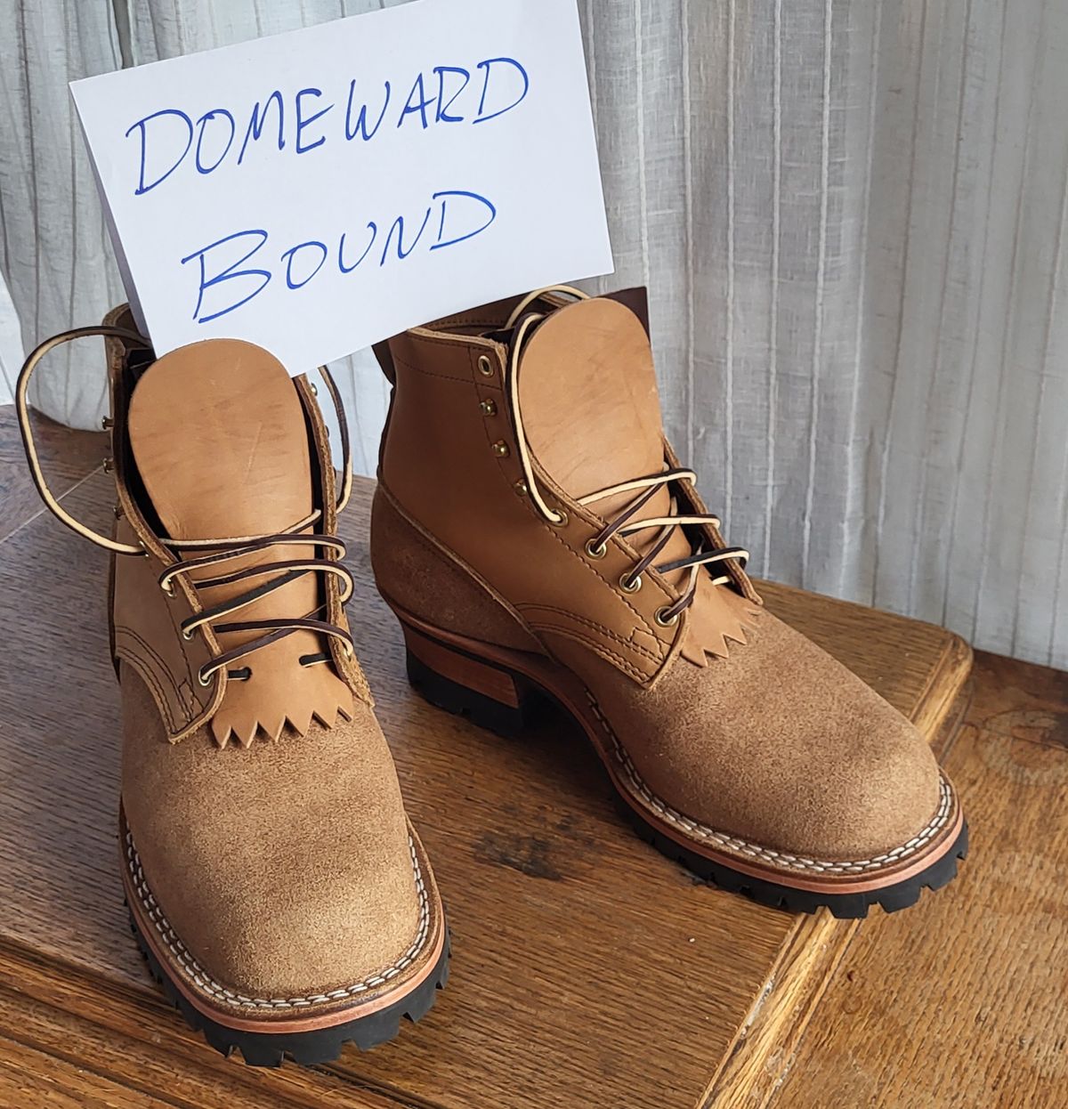 Photo by RedNeck_Rockstar on October 1, 2023 of the Nicks BuilderPro in Seidel 1964 Tan Roughout.