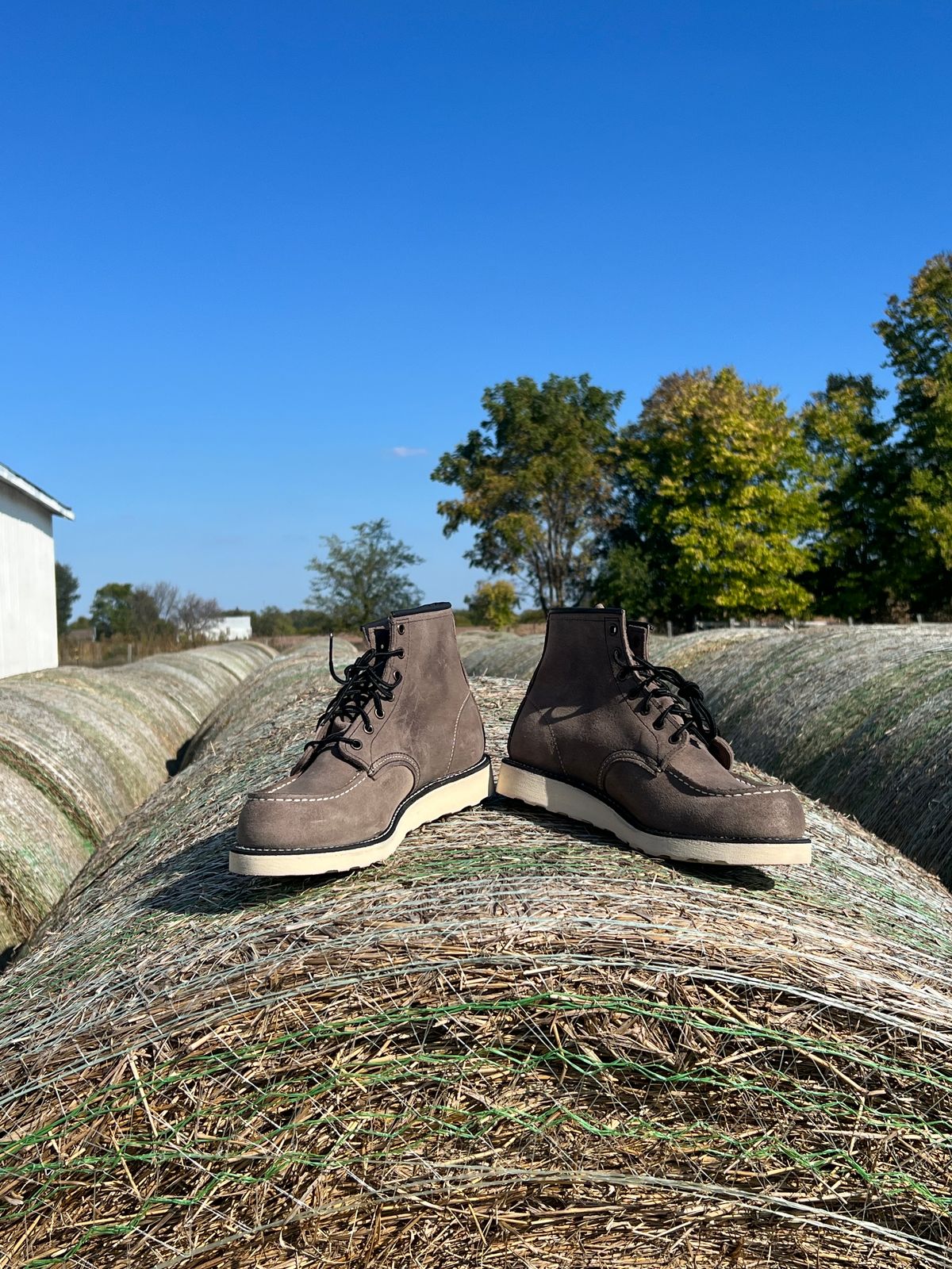 Photo by OnlyTans2023 on October 1, 2023 of the Red Wing 6-Inch Classic Moc in S.B. Foot Slate Muleskinner.
