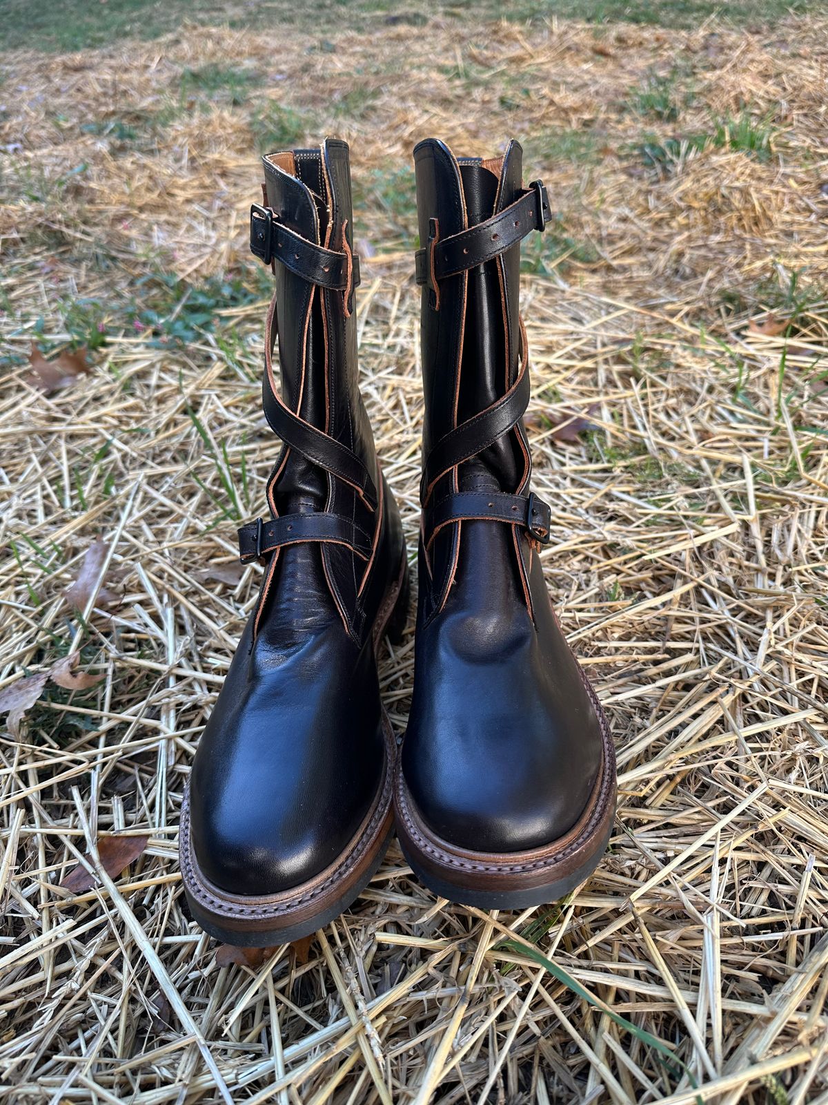 Photo by Ohmayer on October 1, 2025 of the Eastman Leather Tanker Boots in Black Horsehide.