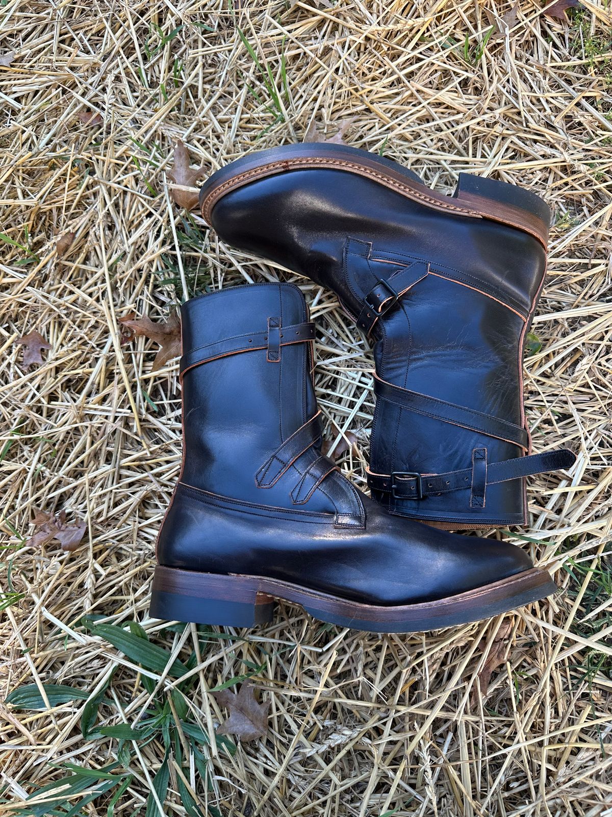 Photo by Ohmayer on October 1, 2025 of the Eastman Leather Tanker Boots in Black Horsehide.