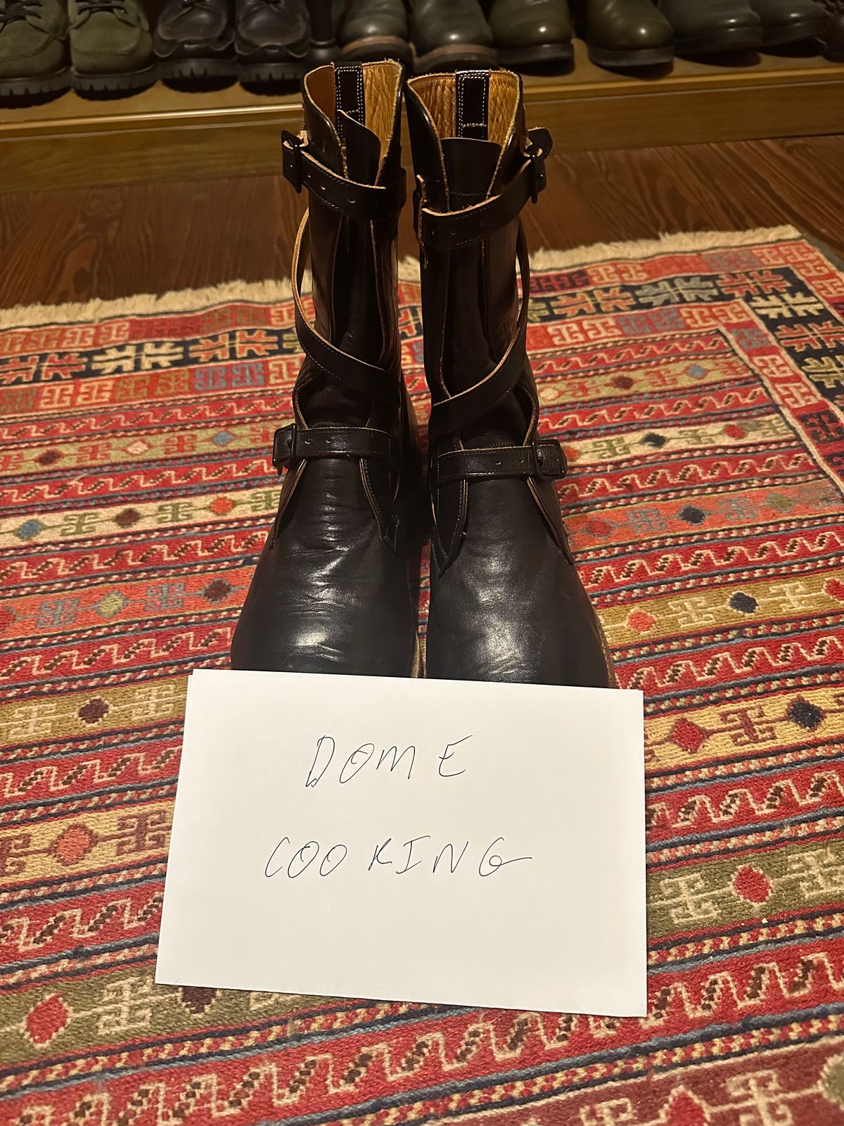Photo by Ohmayer on November 4, 2025 of the Eastman Leather Tanker Boots in Black Horsehide.