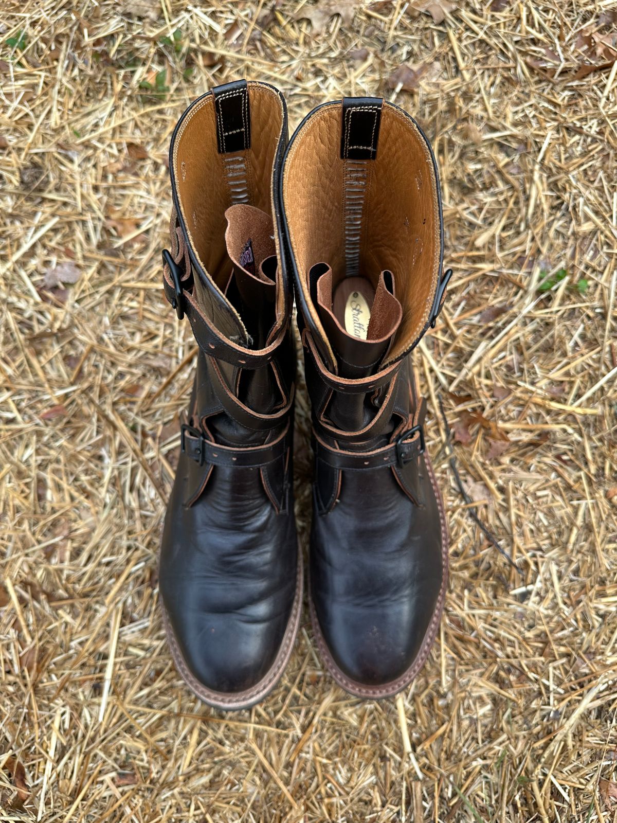 Photo by Ohmayer on November 3, 2025 of the Eastman Leather Tanker Boots in Black Horsehide.