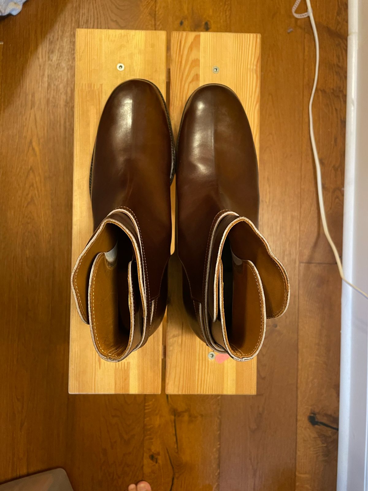 Photo by harshhappens on October 1, 2022 of the Clinch Jodhpur Boots in Brown French Calfskin.