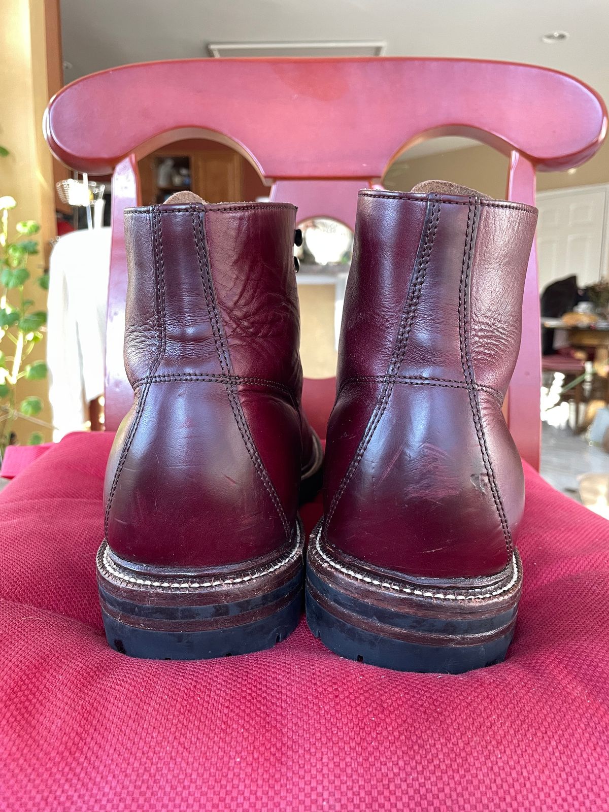 Photo by harshhappens on February 5, 2024 of the Grant Stone Brass Boot in Horween Color 8 Chromexcel.