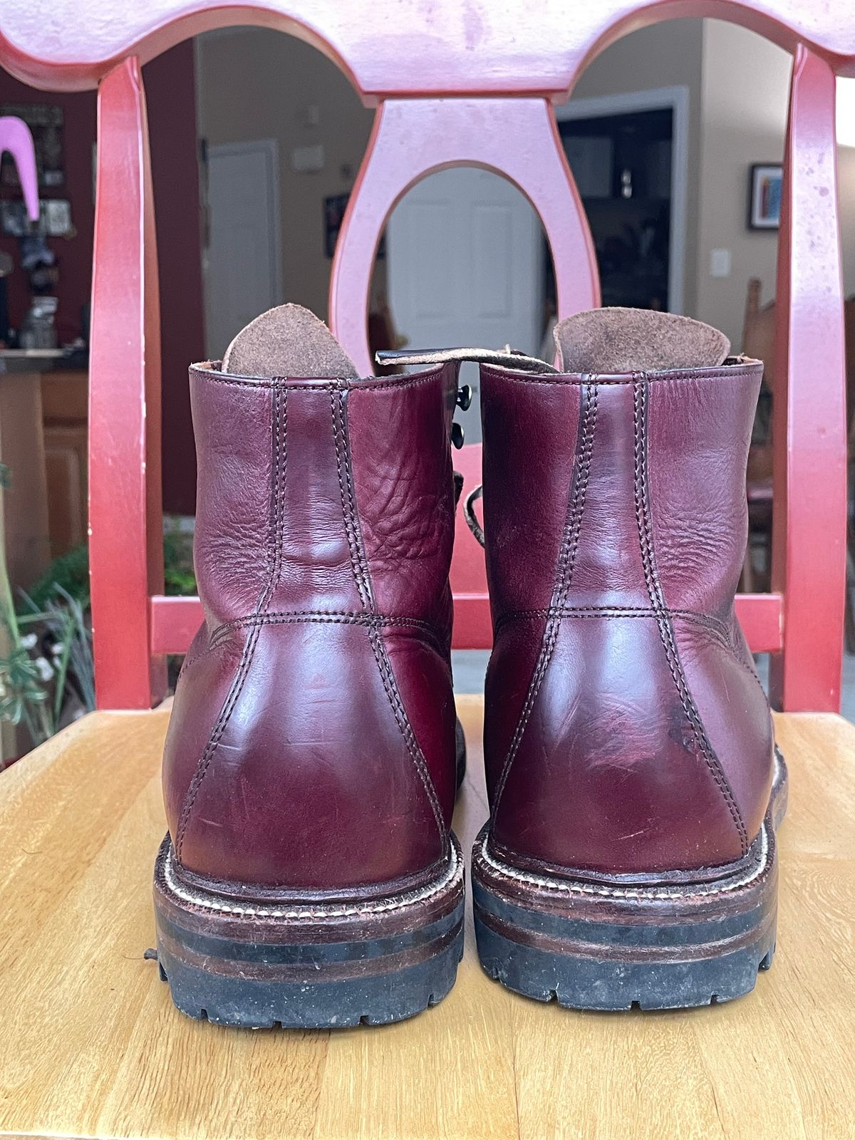 Photo by harshhappens on March 5, 2024 of the Grant Stone Brass Boot in Horween Color 8 Chromexcel.