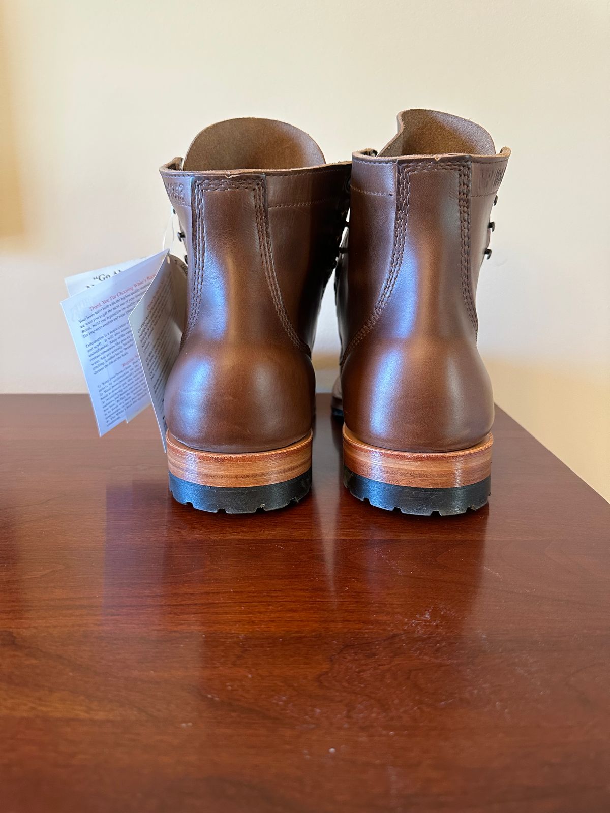 Photo by rheubanks on November 1, 2024 of the White's MP-M1 in Horween British Tan Chromexcel.