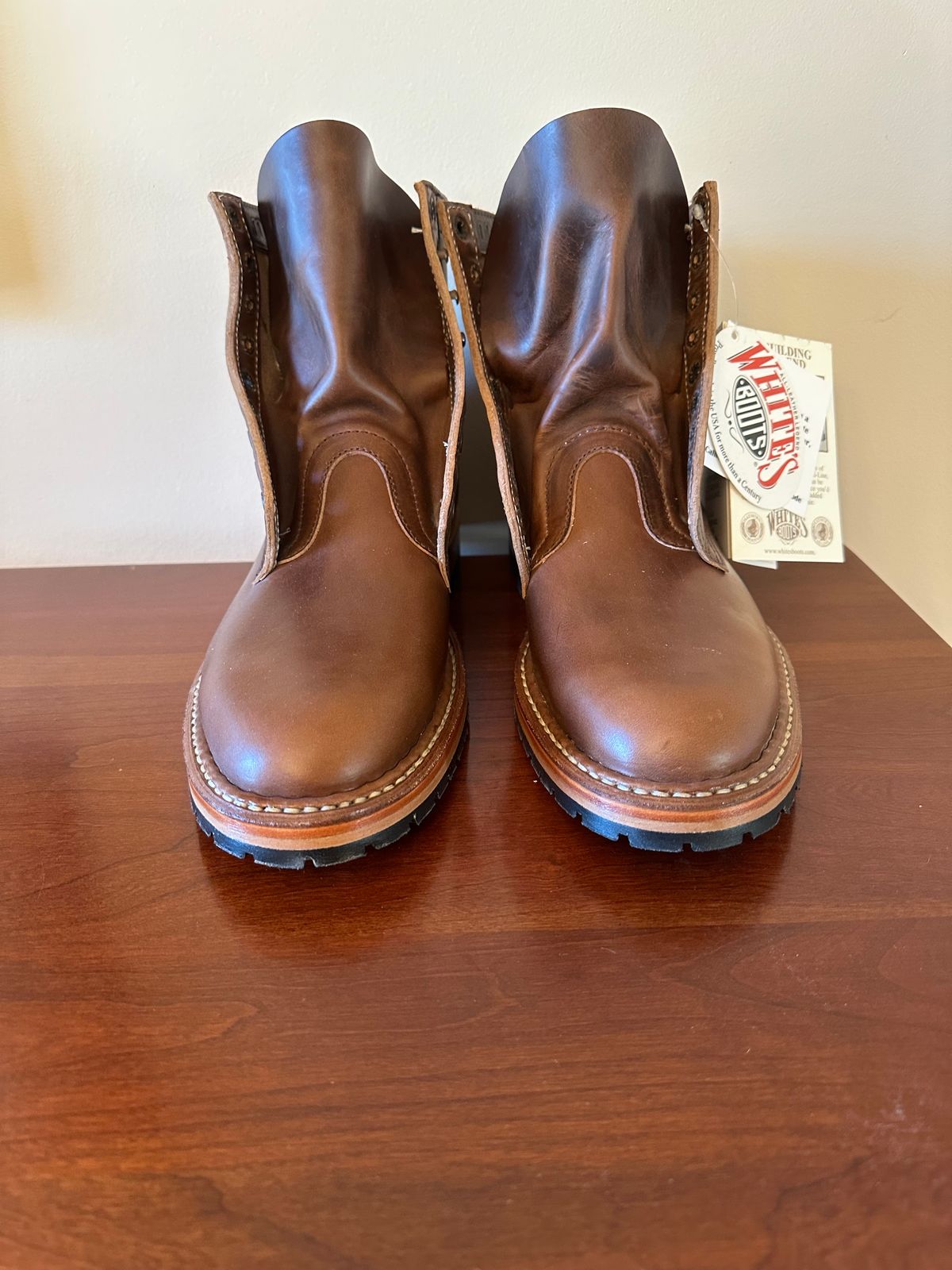 Photo by rheubanks on November 1, 2024 of the White's MP-M1 in Horween British Tan Chromexcel.