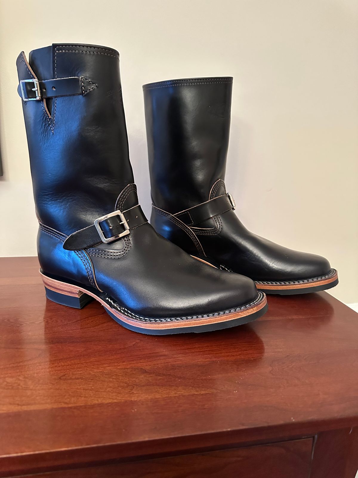 Photo by rheubanks on November 1, 2025 of the Wesco Mister Lou in Horween Black Chromexcel Horsehide.