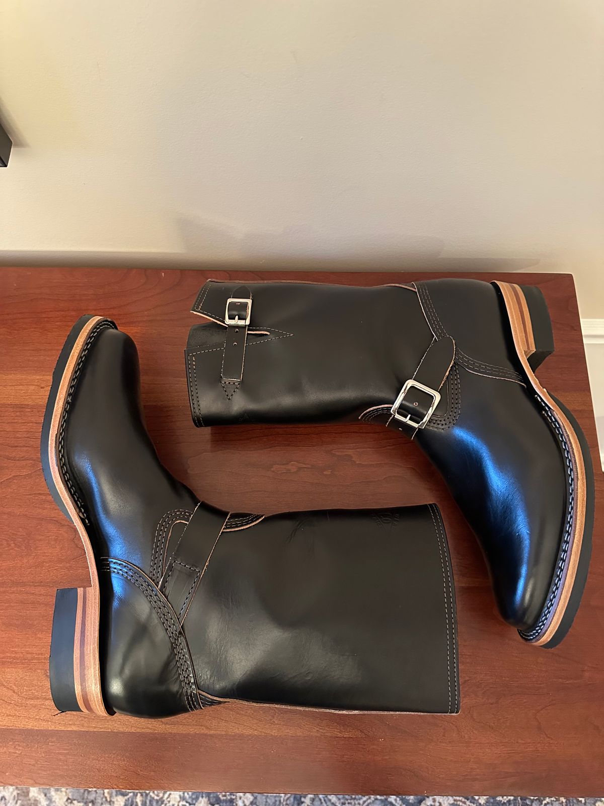 Photo by rheubanks on November 1, 2025 of the Wesco Mister Lou in Horween Black Chromexcel Horsehide.