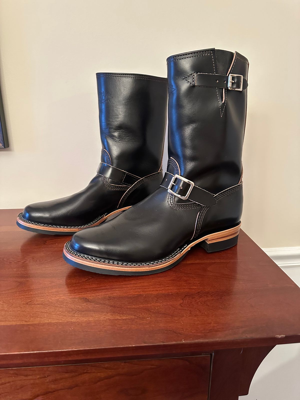Photo by rheubanks on November 1, 2025 of the Wesco Mister Lou in Horween Black Chromexcel Horsehide.