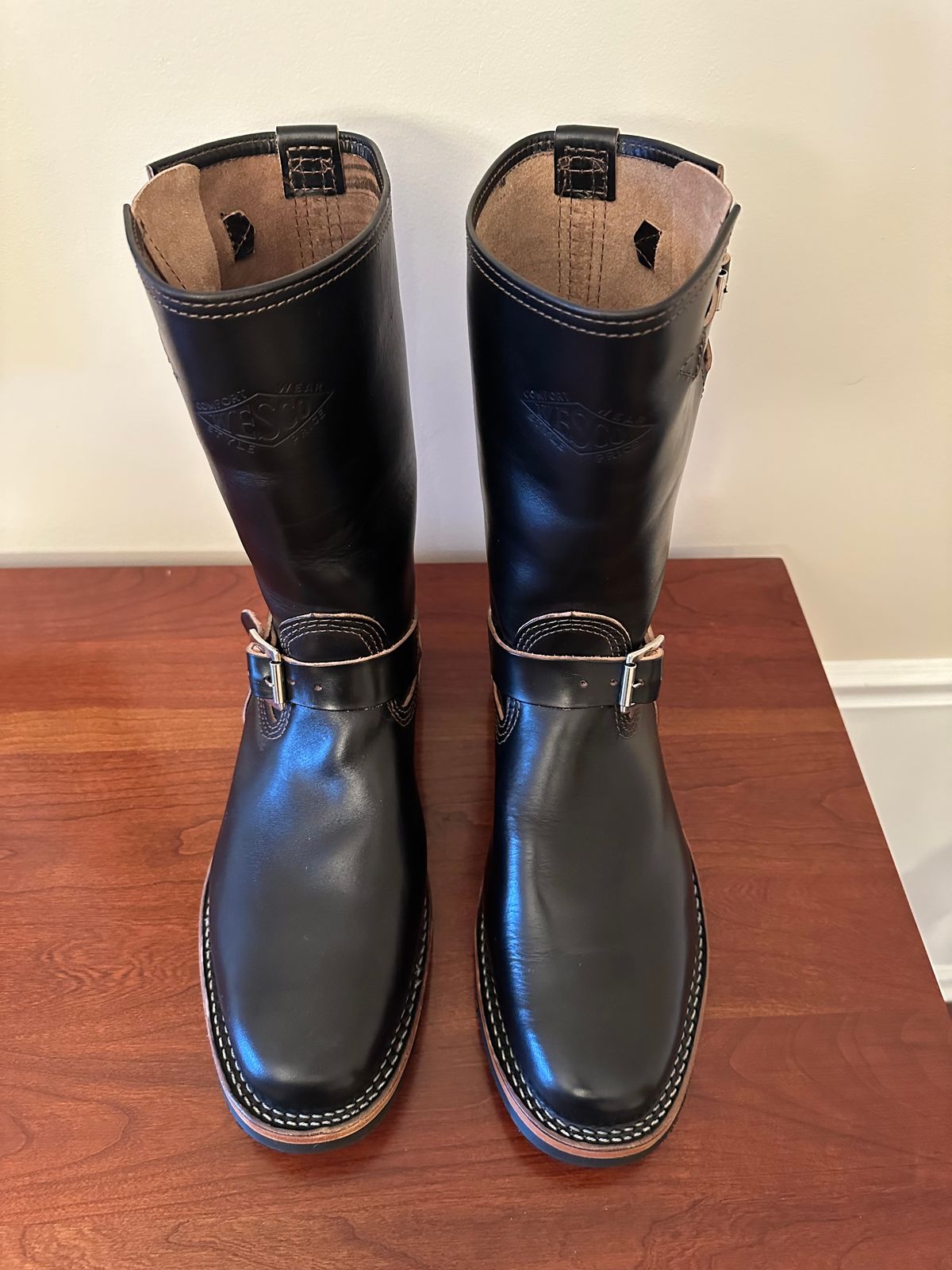 Photo by rheubanks on November 1, 2025 of the Wesco Mister Lou in Horween Black Chromexcel Horsehide.