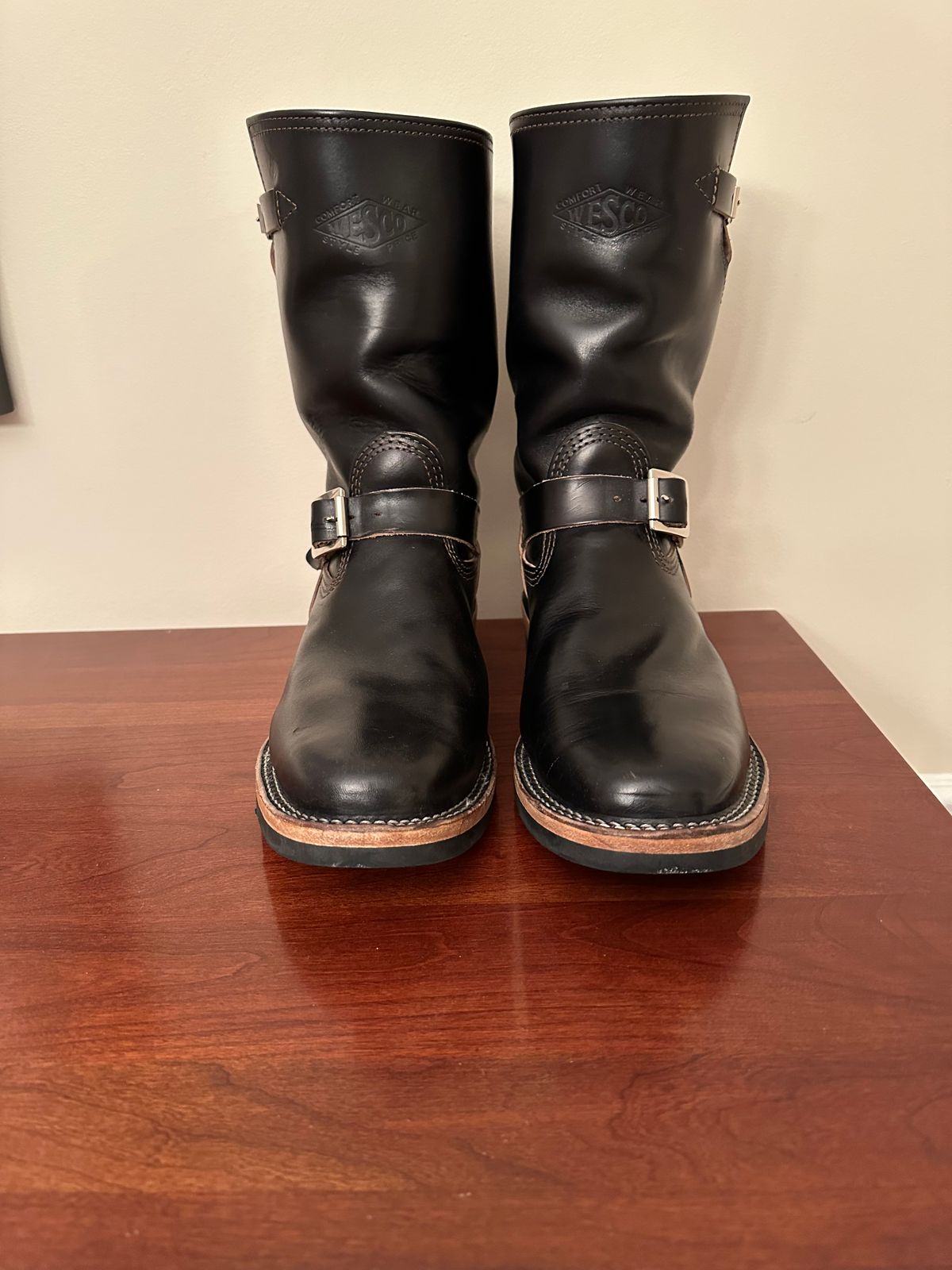 Photo by rheubanks on December 5, 2025 of the Wesco Mister Lou in Horween Black Chromexcel Horsehide.