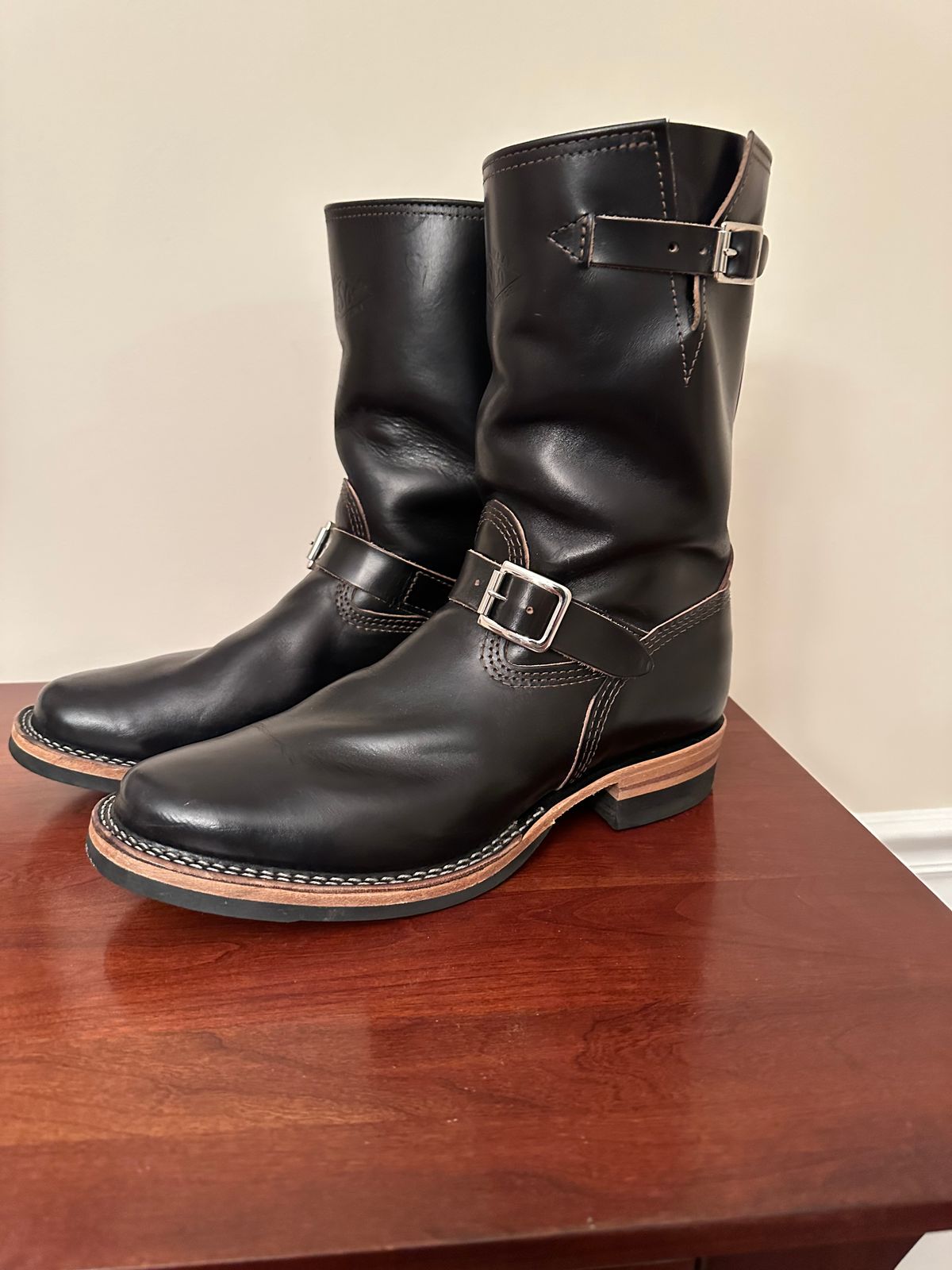 Photo by rheubanks on December 5, 2025 of the Wesco Mister Lou in Horween Black Chromexcel Horsehide.