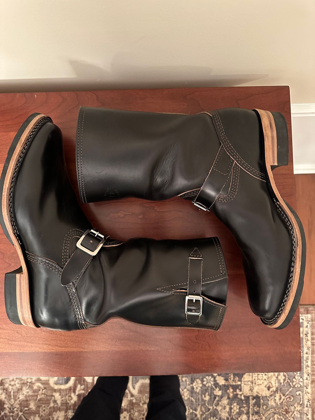 Photo by rheubanks on December 5, 2025 of the Wesco Mister Lou in Horween Black Chromexcel Horsehide.