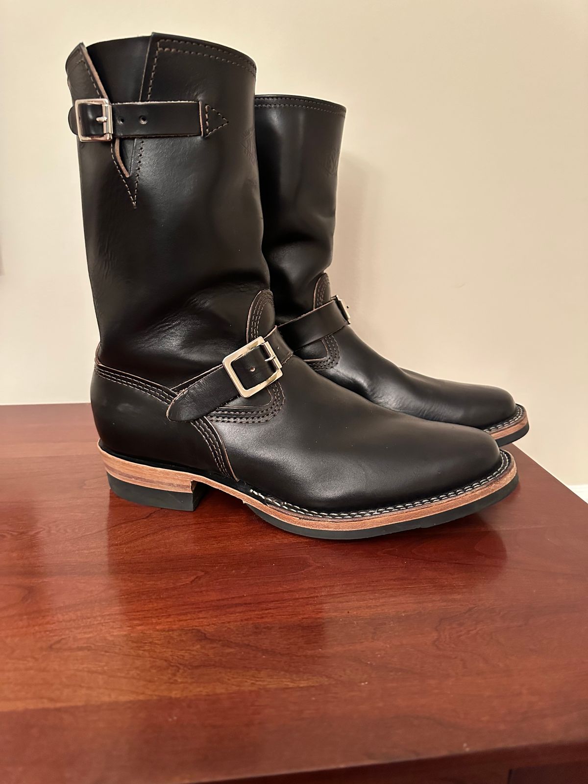 Photo by rheubanks on December 5, 2025 of the Wesco Mister Lou in Horween Black Chromexcel Horsehide.